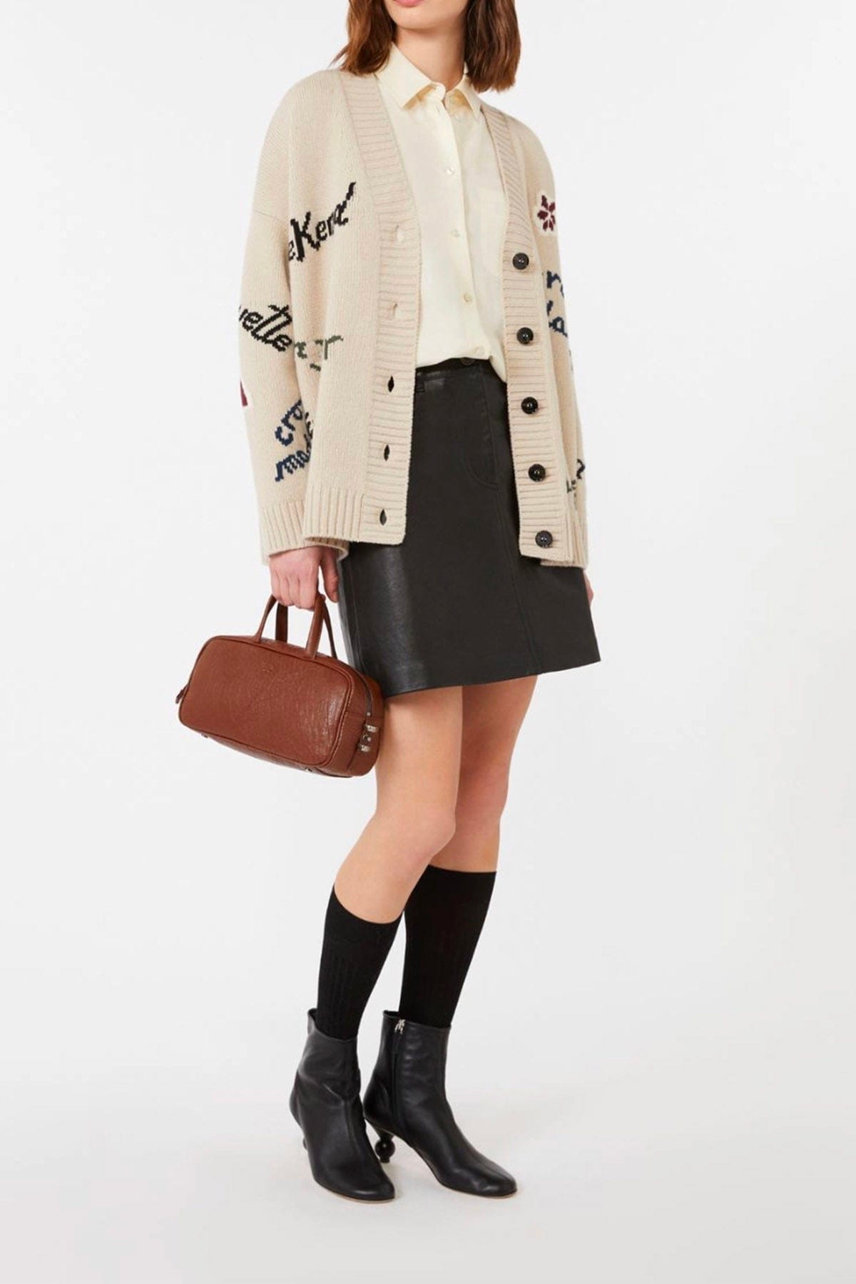 MAXMARA'S BRANDS CARDIGAN  PANNA DIS. FARM / XXS Cardigan in lana donna Weekend Max Mara Belgio