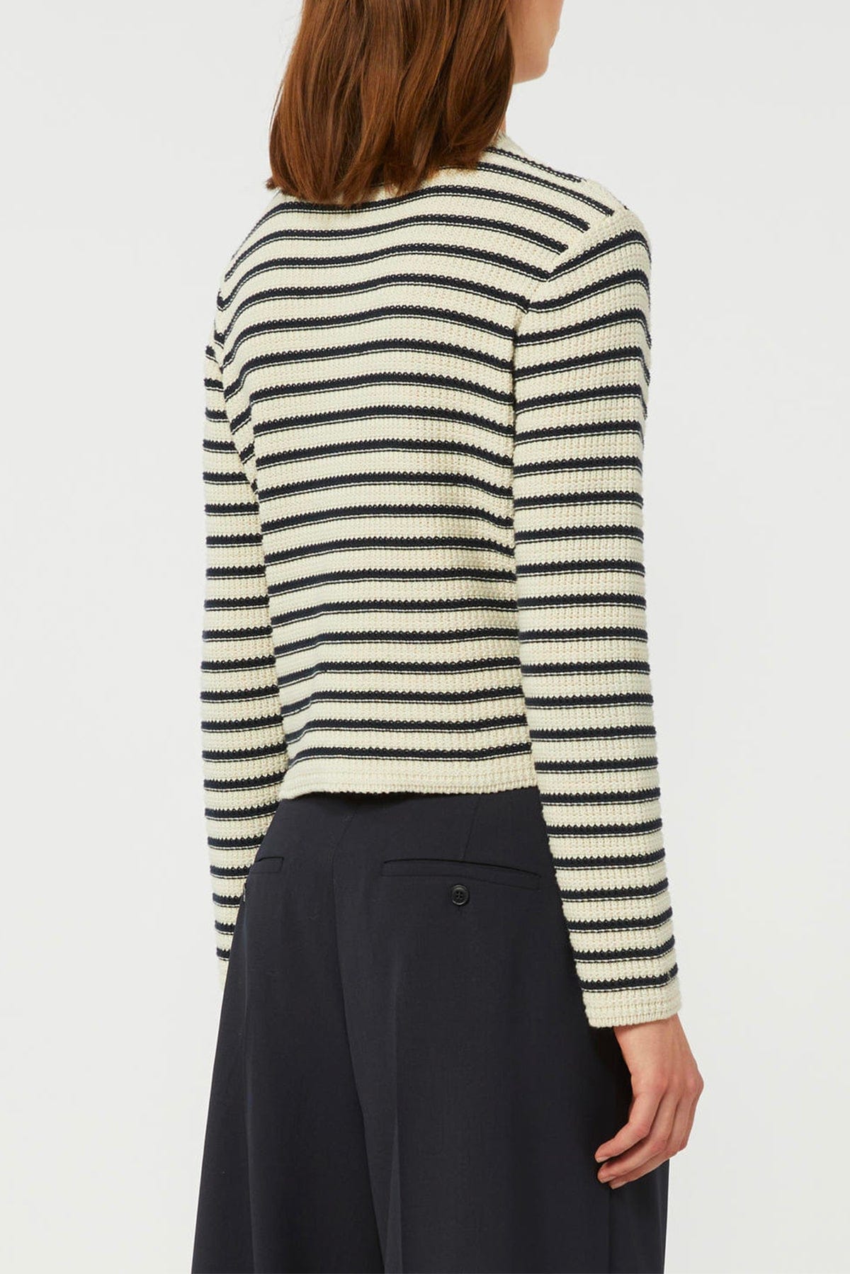 MAXMARA'S BRANDS CARDIGAN  ECRU RIGATO / XXS Cardigan in maglia donna Weekend Max Mara Mkdvodka