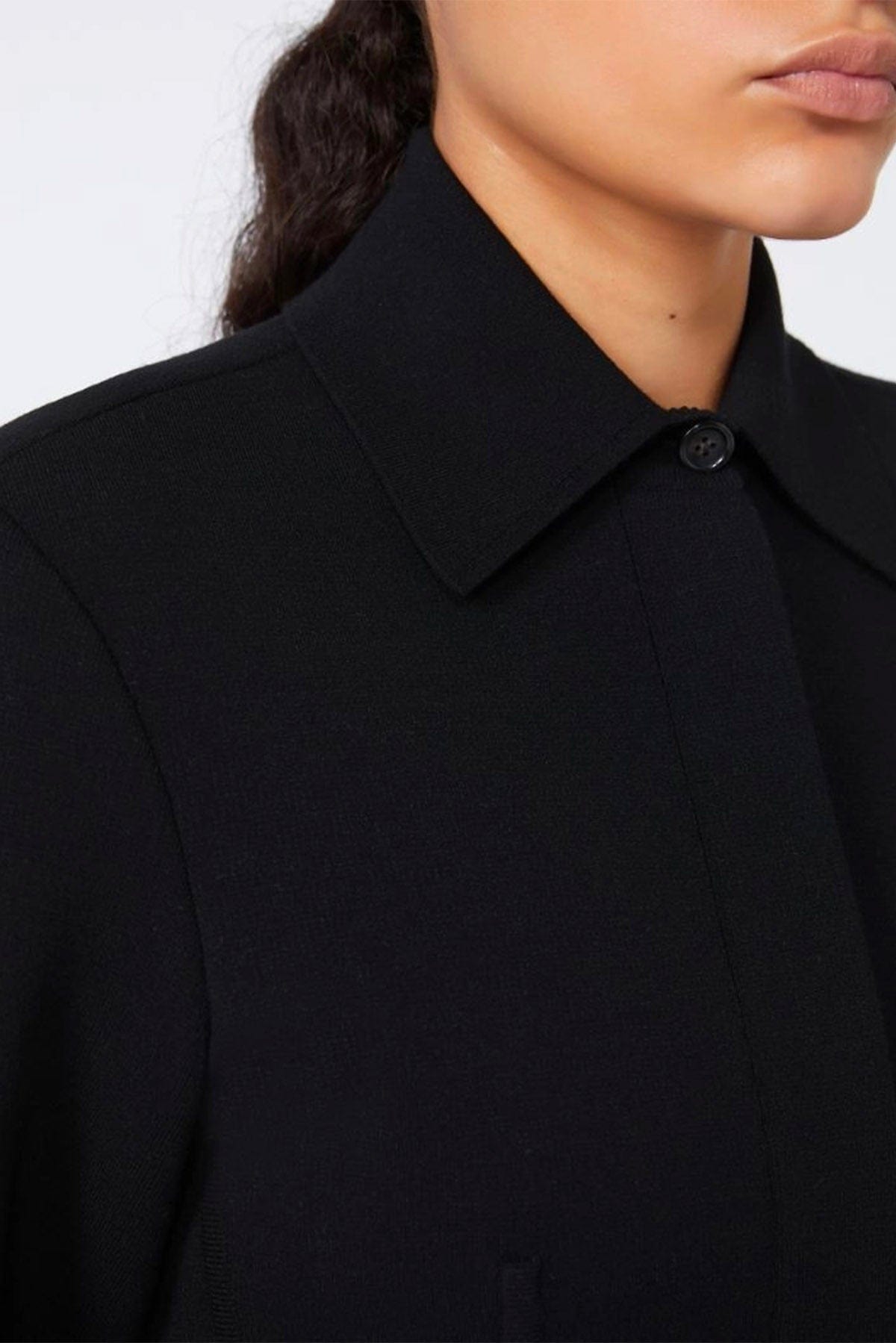 MAXMARA&#39;S BRANDS CARDIGAN  Cardigan nero in maglai Sportmax Baffo1234