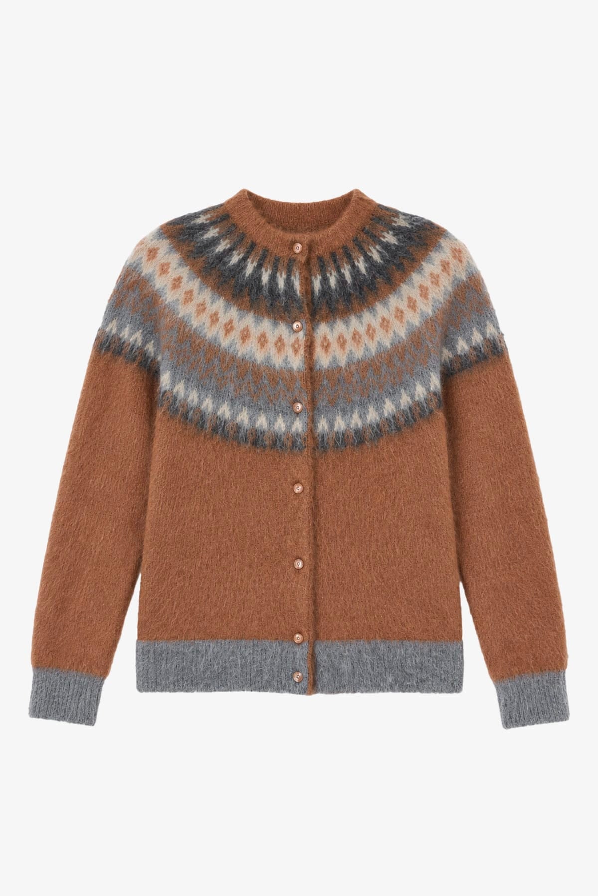 MAXMARA'S BRANDS CARDIGAN  CASTAGNA / GRIGIO / XXS Cardigan in maglia donna Max Mara Studio Mstmeringa