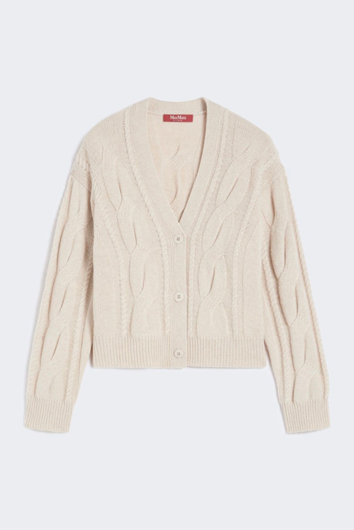 MAXMARA'S BRANDS CARDIGAN  MANDORLA / XXS Cardigan in lana e cashmere donna Max Mara Studio Aladino