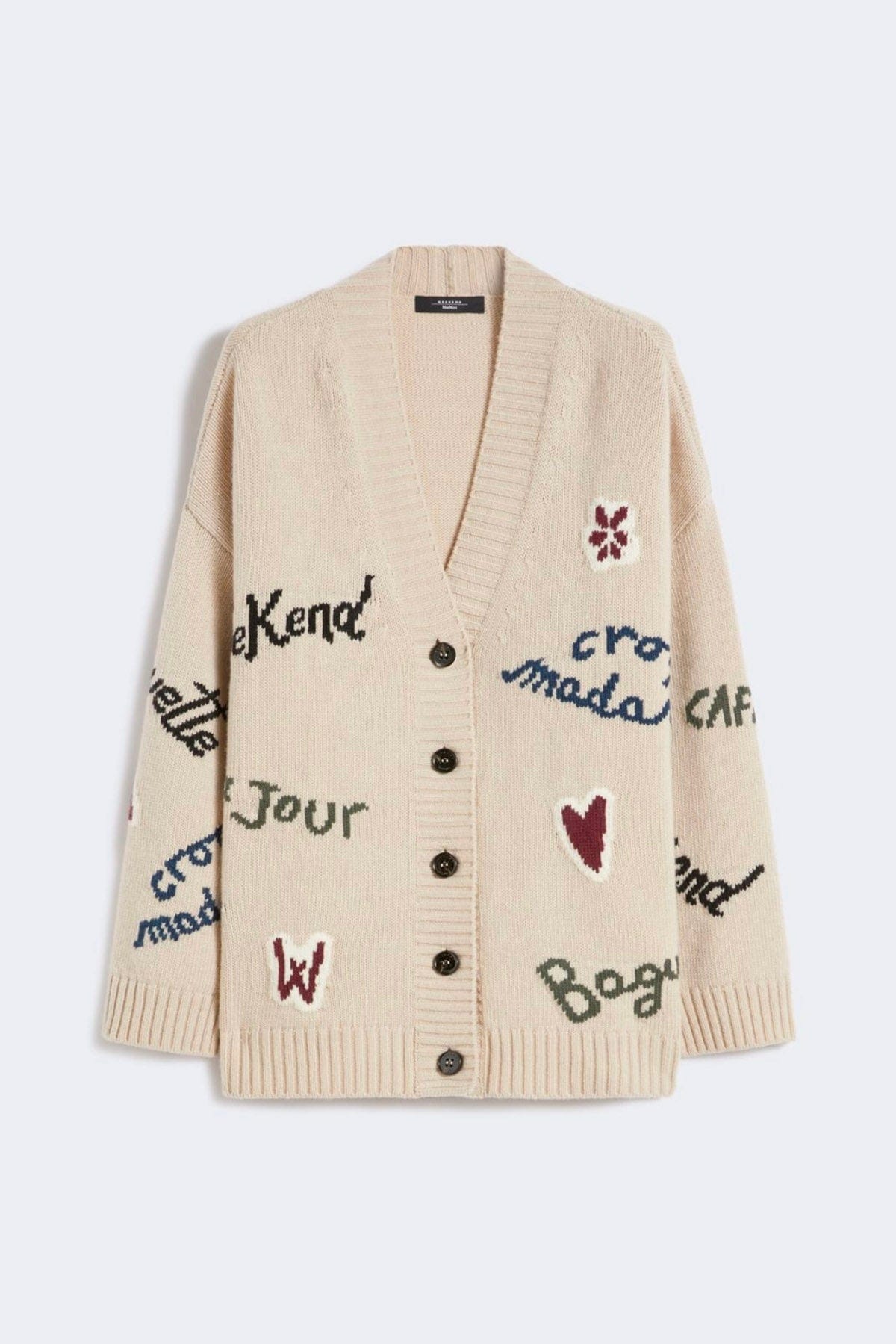 MAXMARA'S BRANDS CARDIGAN  PANNA DIS. FARM / XXS Cardigan in lana donna Weekend Max Mara Belgio