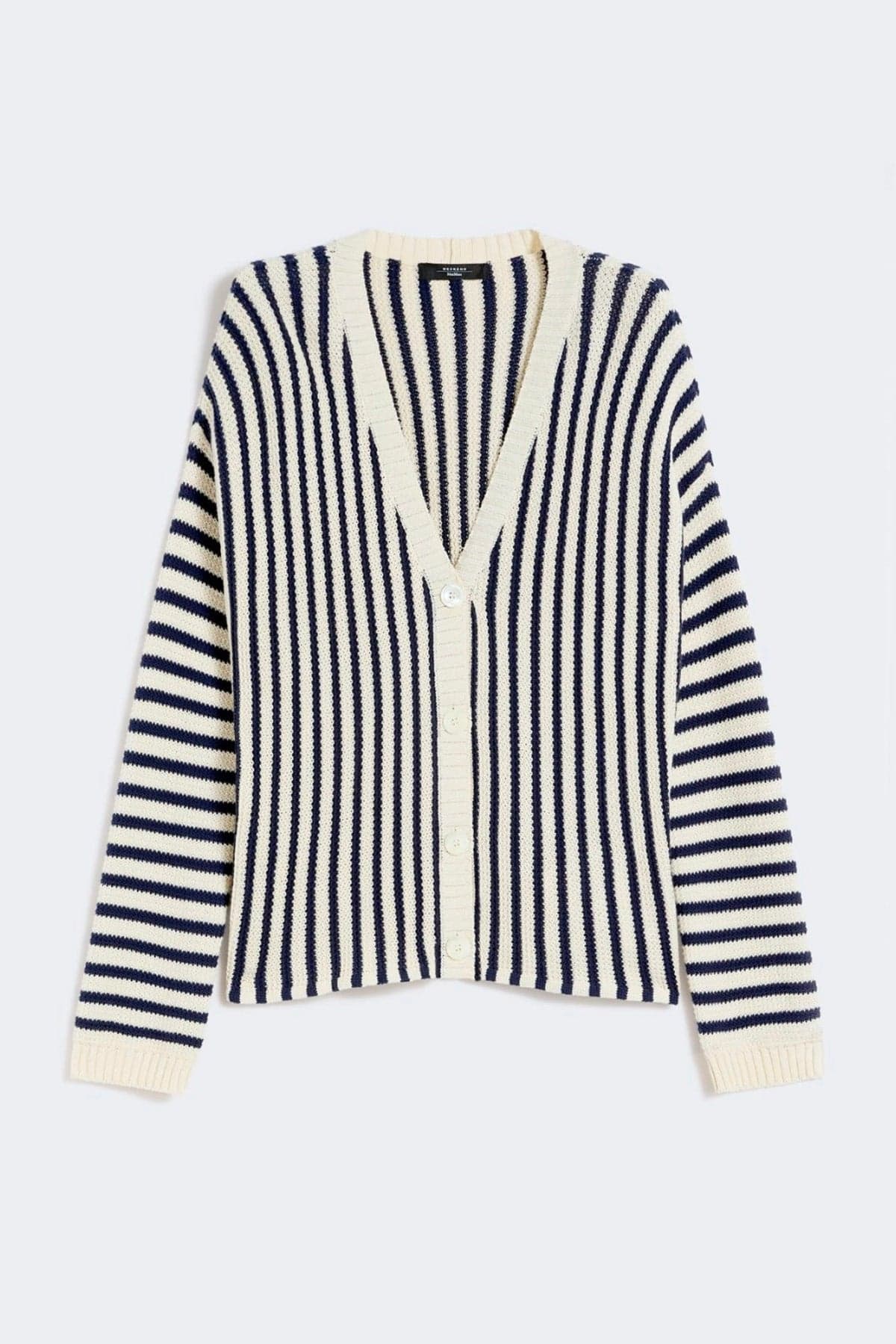 MAXMARA'S BRANDS CARDIGAN  RIGATO BLU / XXS Cardigan in maglia donna Weekend Max Mara Wkdnicchia