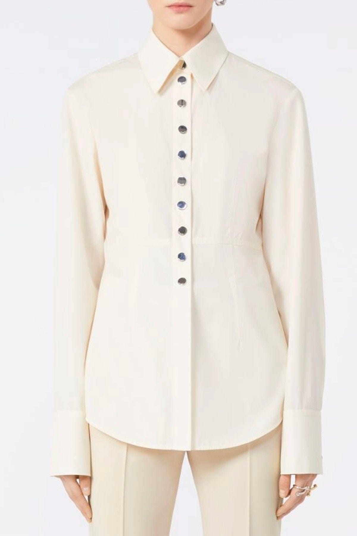 MAXMARA&#39;S BRANDS CASACCA  Camicia in cotone bianca donna Sportmax Azoto