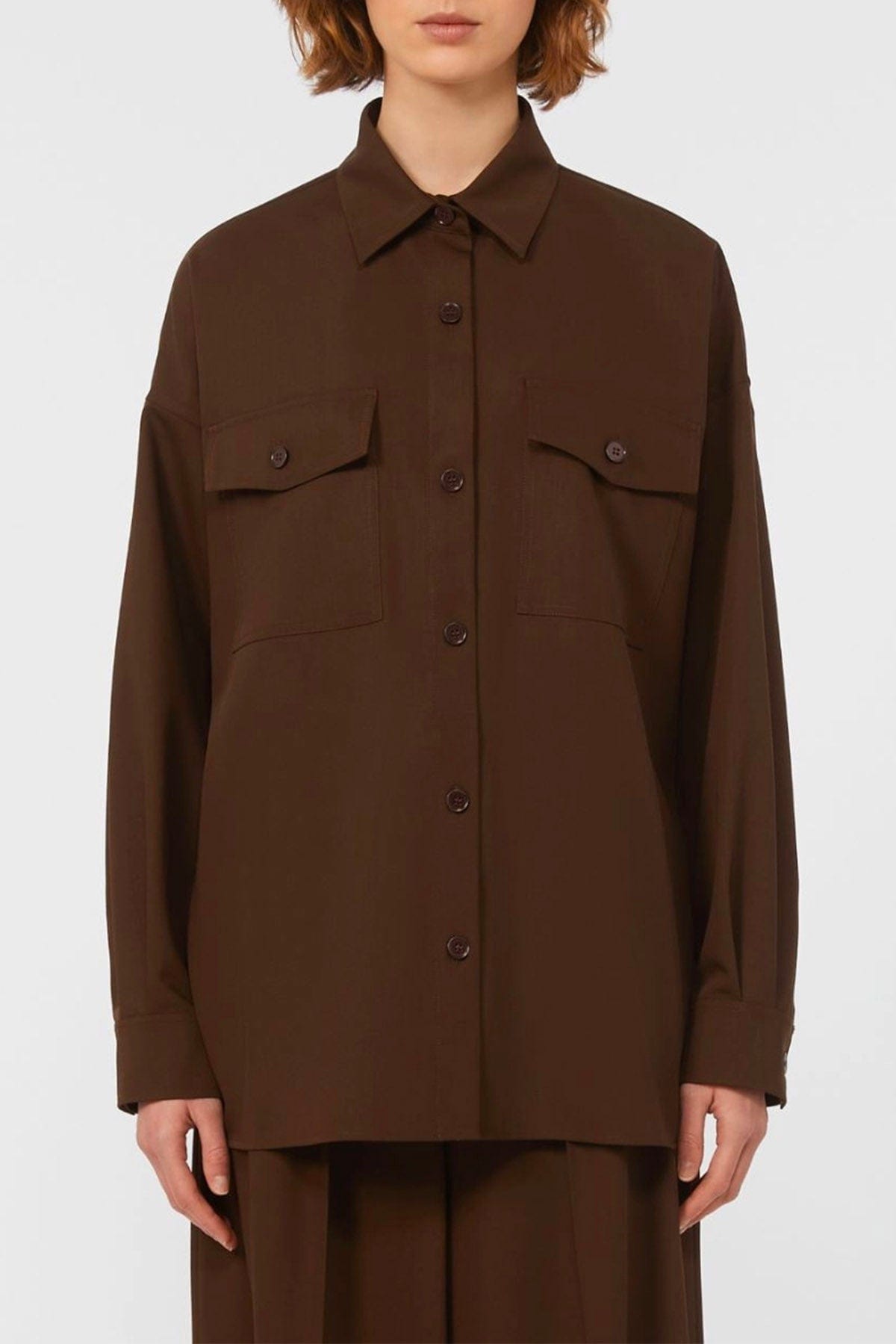 MAXMARA&#39;S BRANDS CASACCA  Camicia marrone donna Max Mara Weekend Firmina