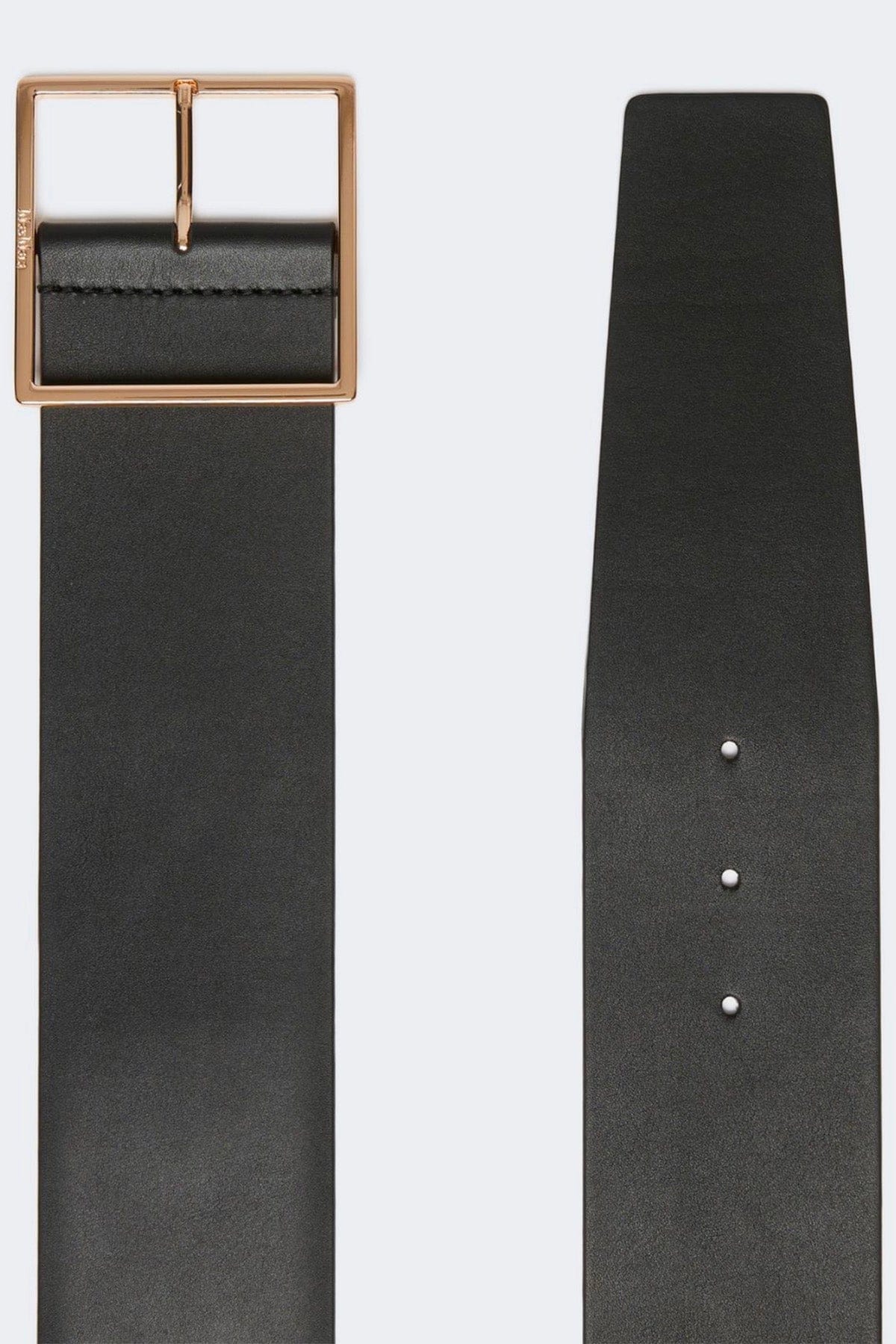 MAXMARA'S BRANDS CINTURA O BRETELLE  NERO / XXS Cintura alta in pelle donna Max Mara Mxaginnico