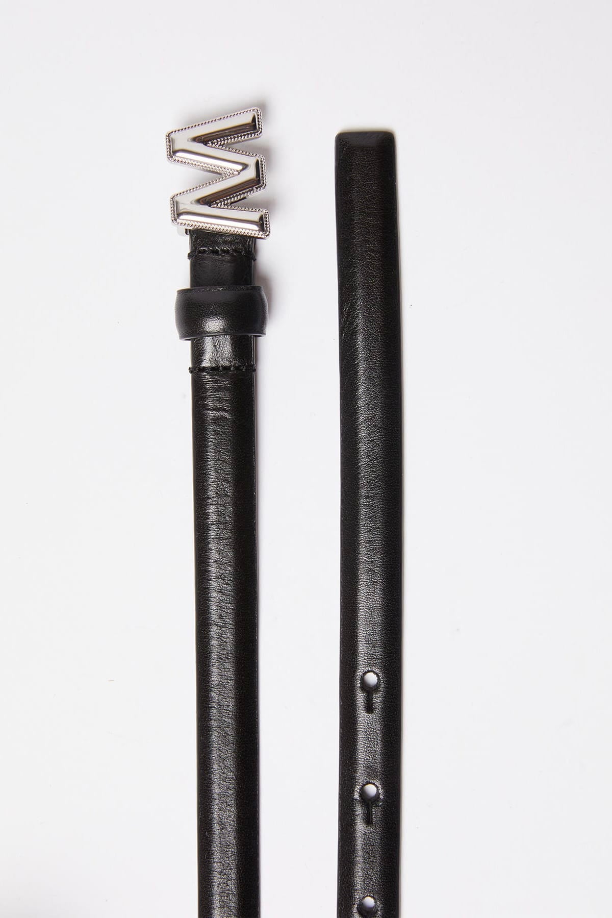 MAXMARA'S BRANDS CINTURA O BRETELLE  NERO / XXS Cintura in pelle donna Max Mara Weekend Wkapalude