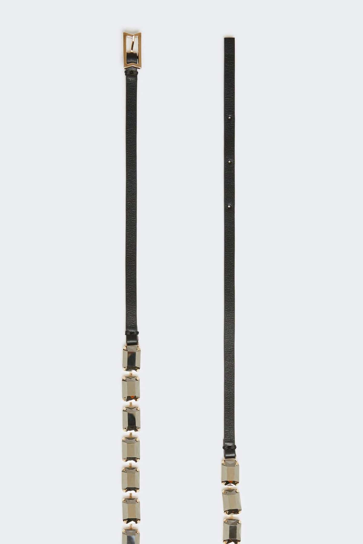 MAXMARA'S BRANDS CINTURA O BRETELLE  NERO / XXS Cintura con cristalli donna Max Mara Mxafumante