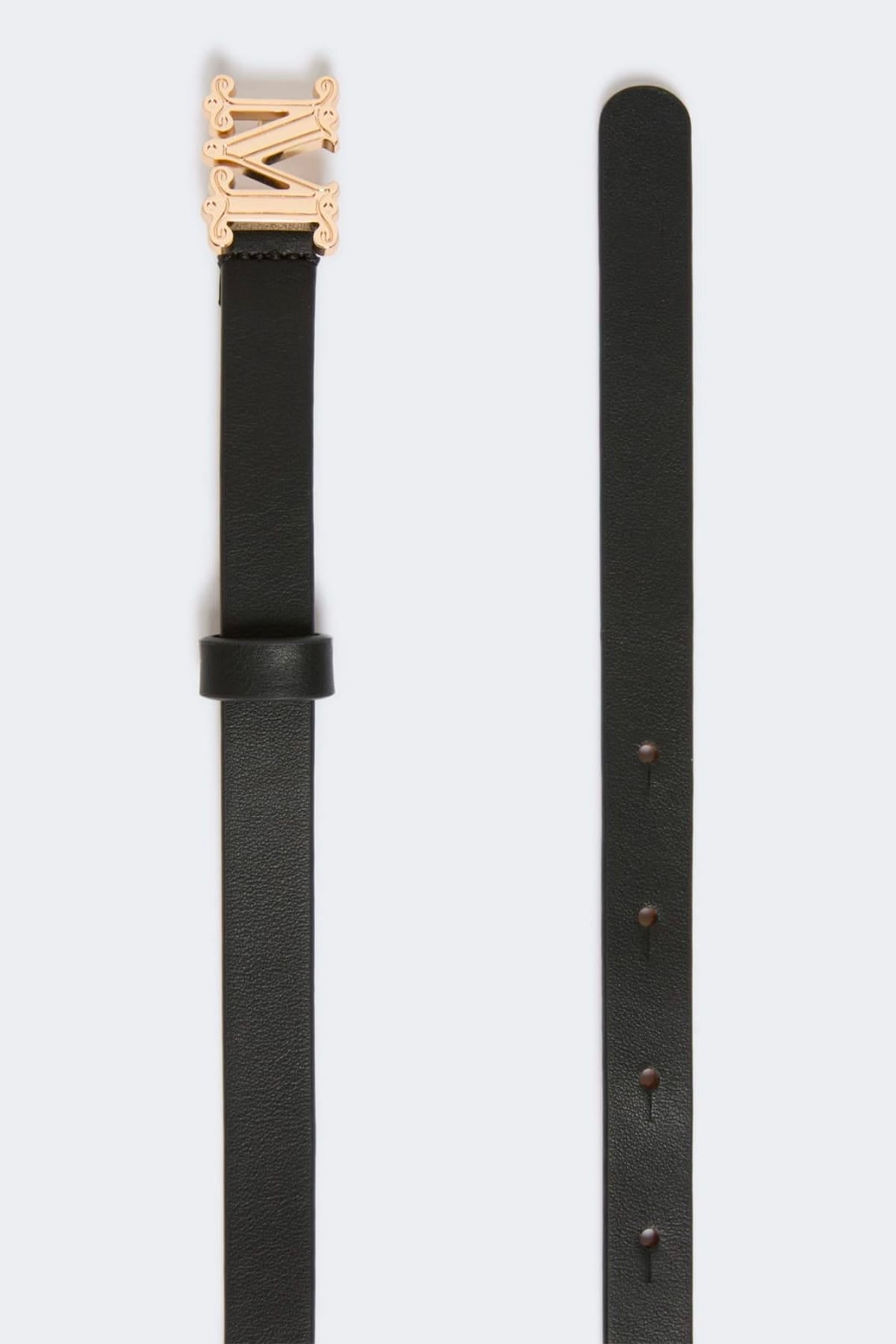 MAXMARA'S BRANDS CINTURA O BRETELLE  NERO / XXS Cintura in pelle donna Max Mara Mgraziata15