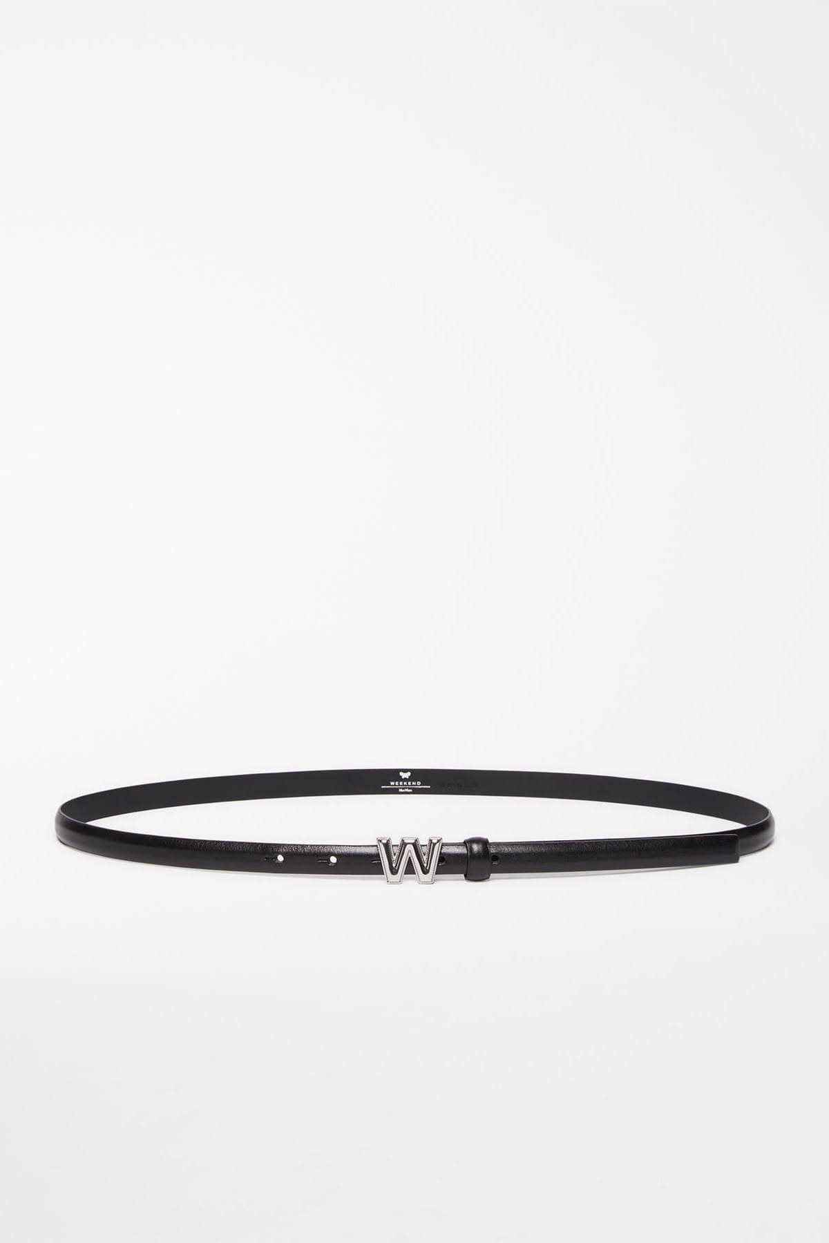 MAXMARA'S BRANDS CINTURA O BRETELLE  NERO / XXS Cintura in pelle donna Max Mara Weekend Wkapalude