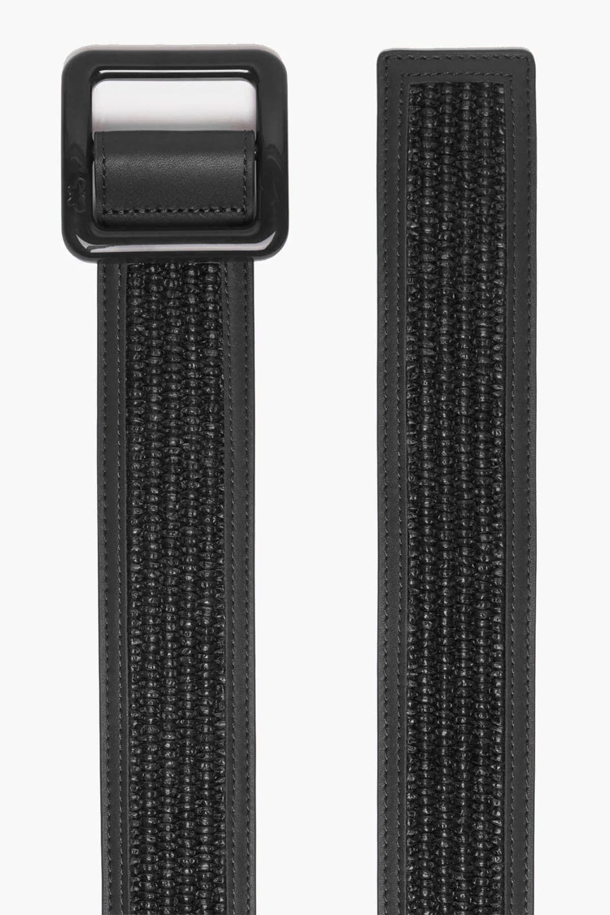 MAXMARA'S BRANDS CINTURA O BRETELLE  NERO / XXS Cintura in pelle e rafia Weekend Max Mara Bocca