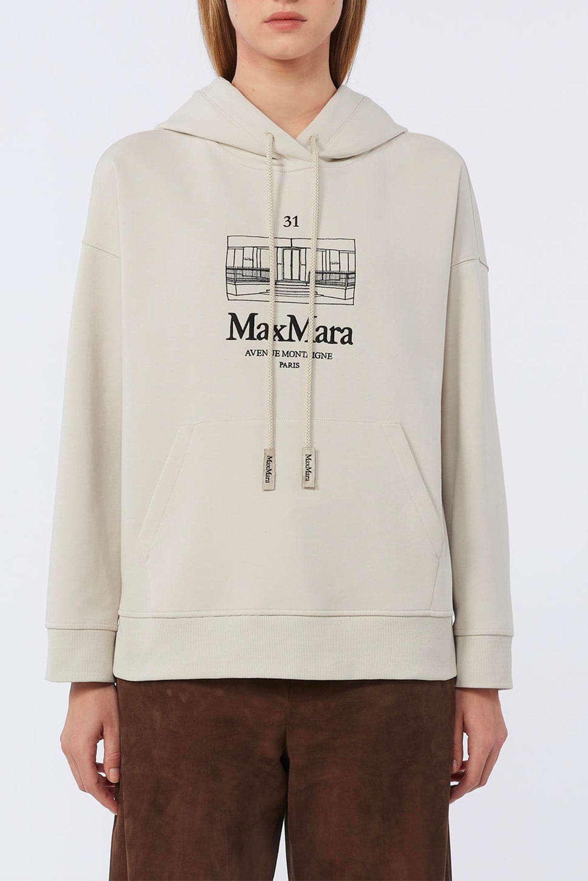MAXMARA'S BRANDS FELPA  ECRU / XXS Felpa in jersey donna 'S Max Mara Smmandrea