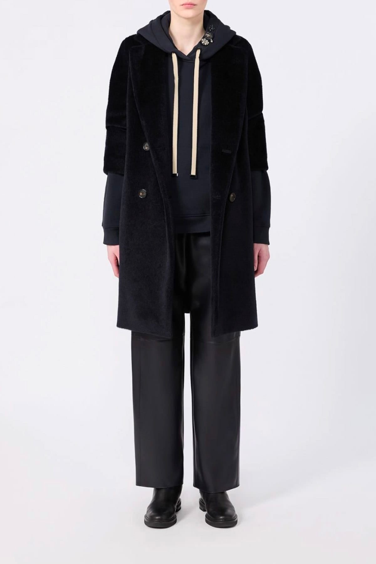 MAXMARA'S BRANDS FELPA  felpa blu donna con cappuccio 'S Max Mara Smmaurora