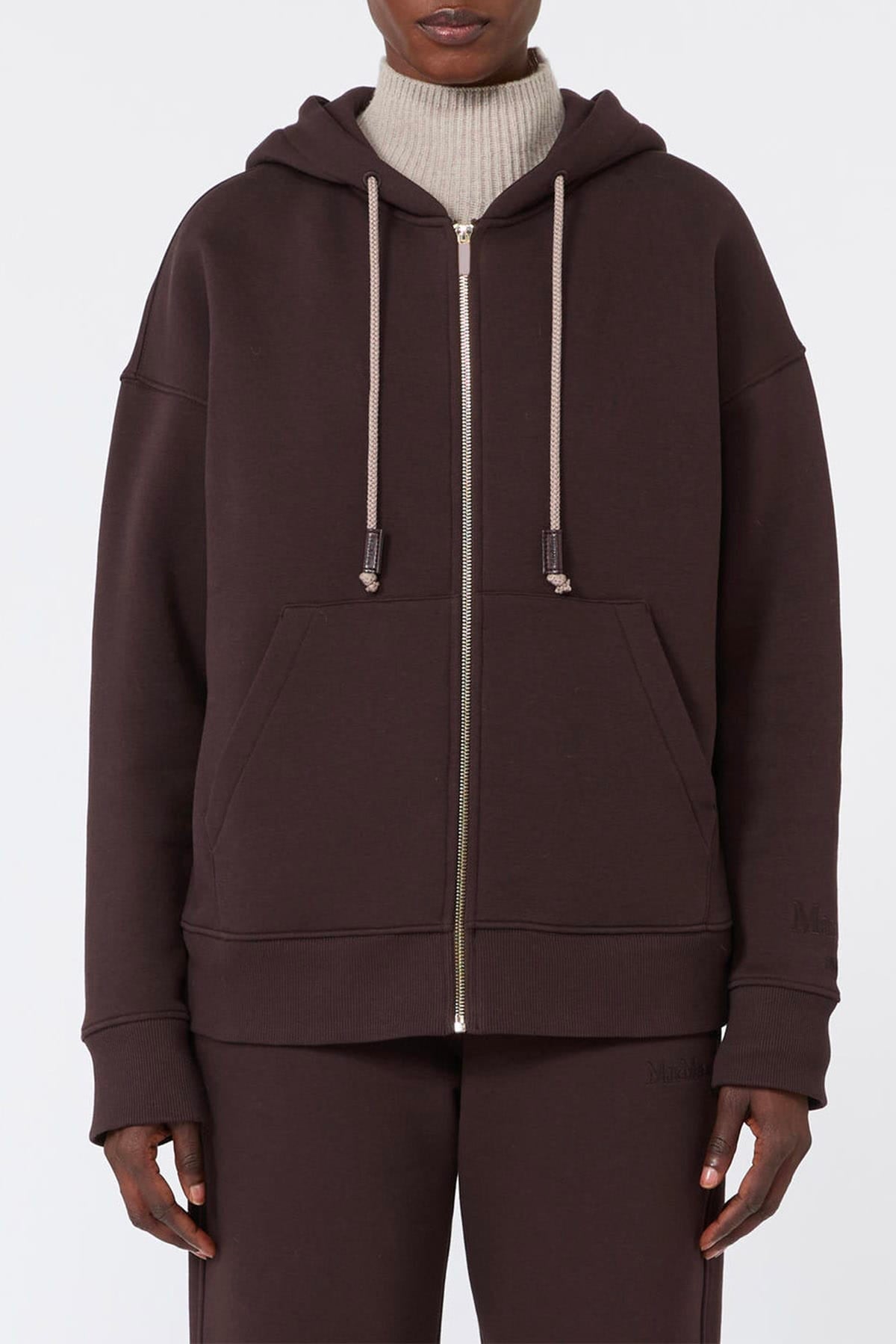 MAXMARA'S BRANDS FELPA  MARRONE / XXS Felpa garzata donna 'S Max Mara Smmgentile
