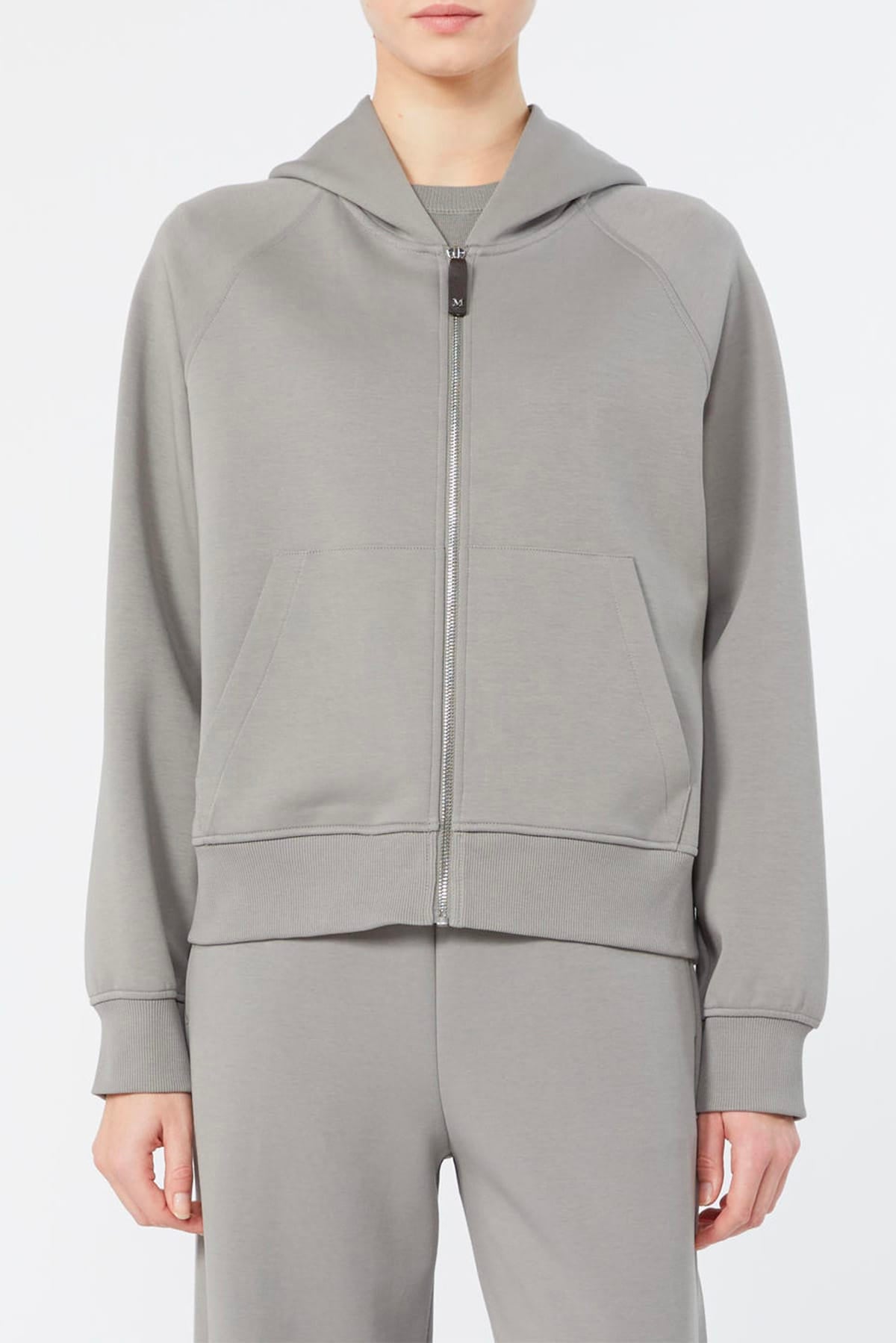 MAXMARA'S BRANDS FELPA  STEEL - ACCIAIO / XXS Felpa tuta con zip 'S Max Mara Smmmarea