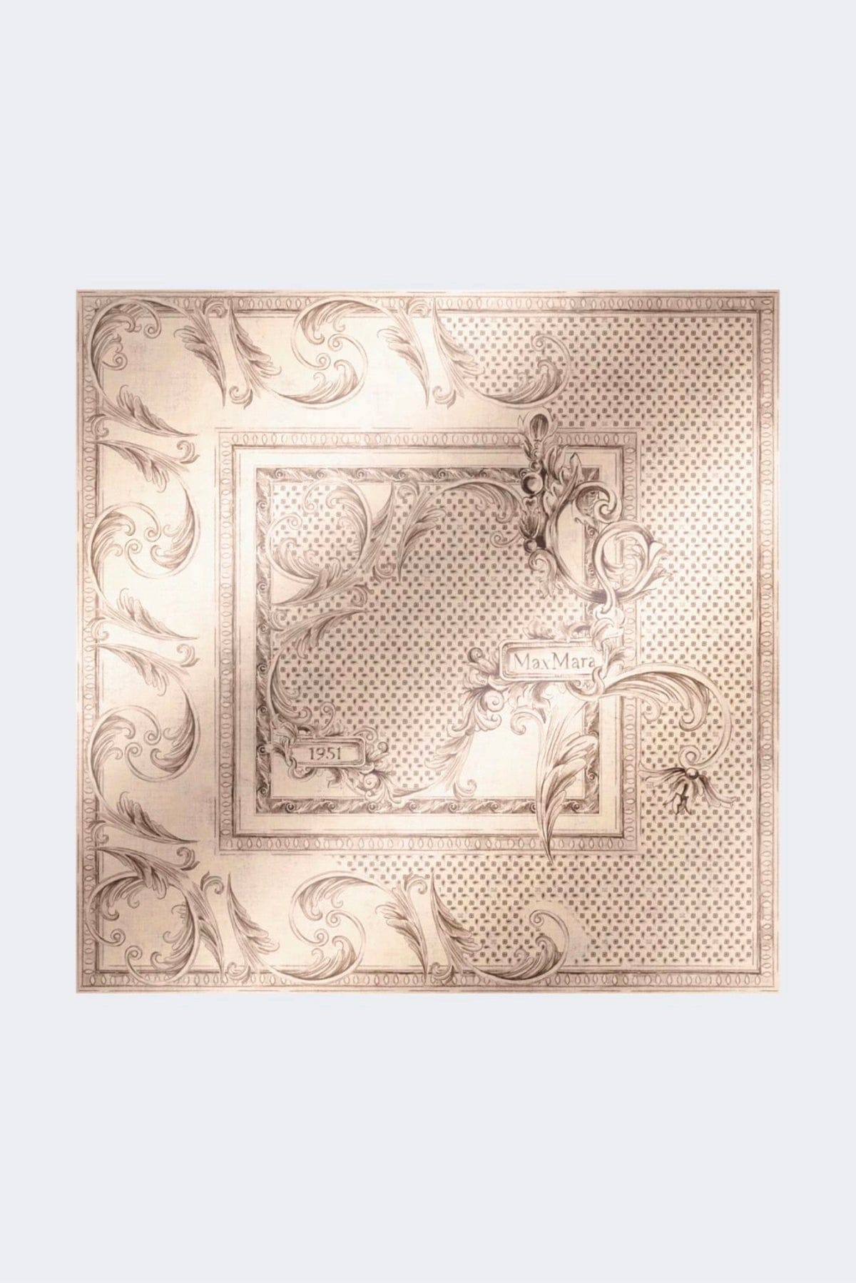 MAXMARA'S BRANDS FOULARD-SCIARPA-NASTRO  BEIGE / UNICA Foulard seta stampa beige donna Mxacarre90w