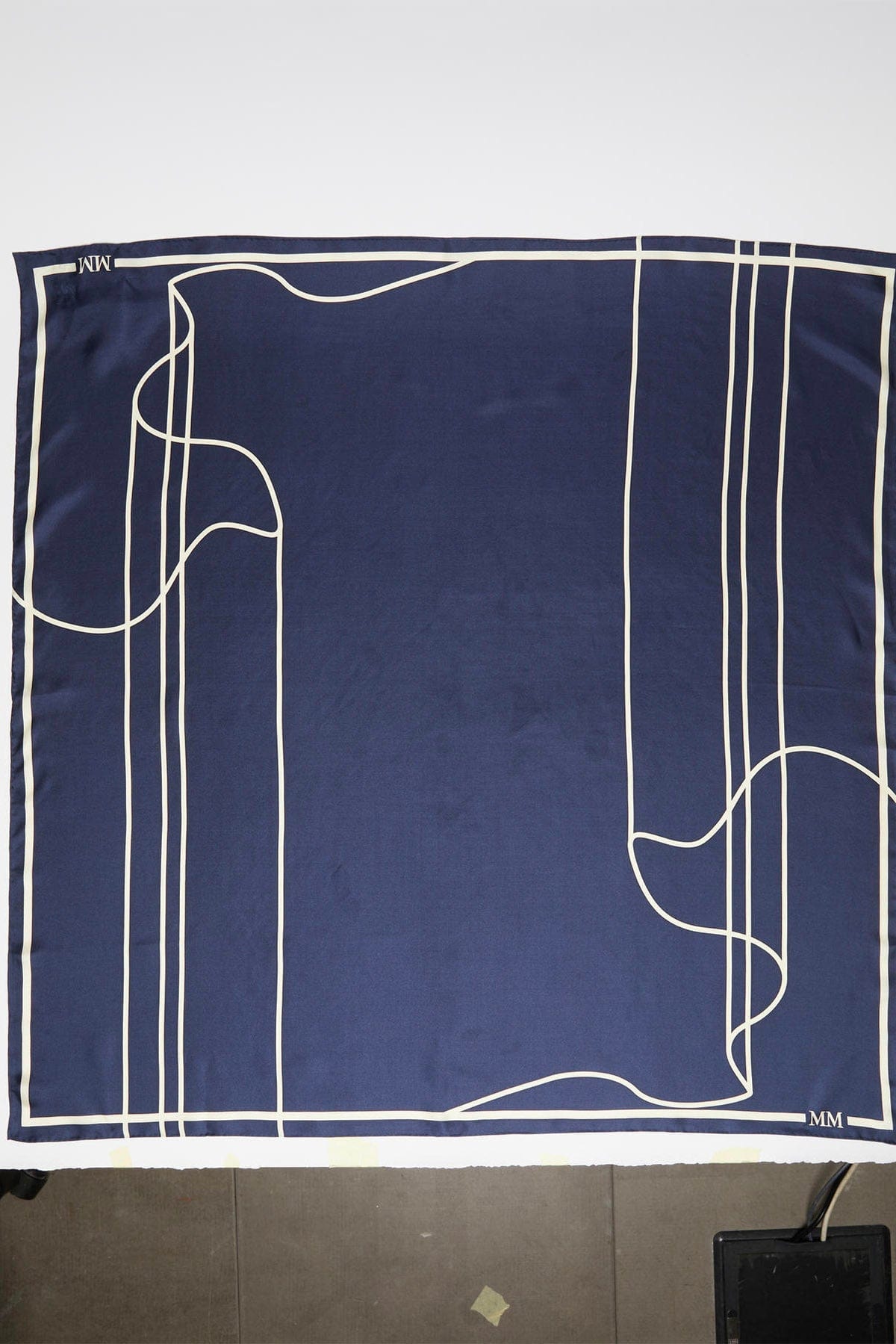 MAXMARA'S BRANDS FOULARD-SCIARPA-NASTRO  BLU / UNICA Foulard in seta stampato Max Mara MM Faust