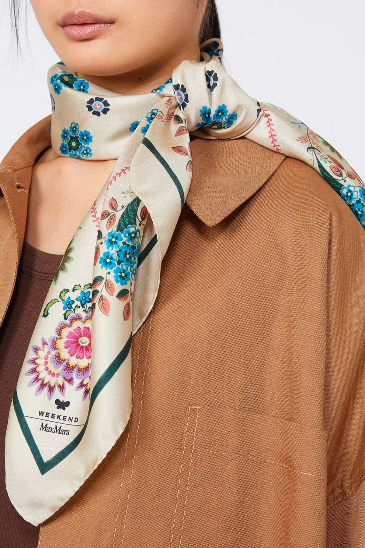 MAXMARA'S BRANDS FOULARD-SCIARPA-NASTRO  Foulard in seta donna stampato Weekend Max Mara Wkaonestonew