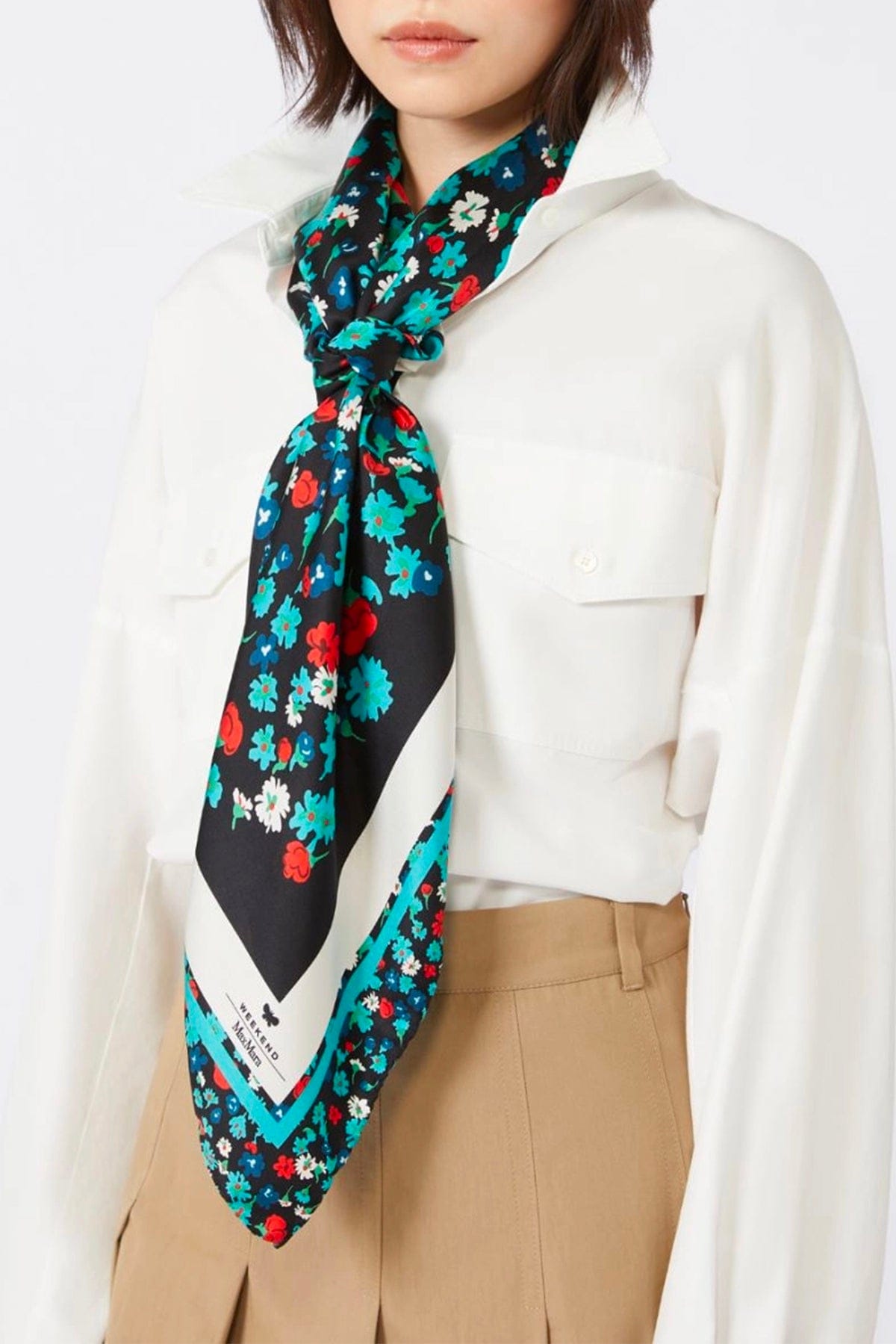 MAXMARA'S BRANDS FOULARD-SCIARPA-NASTRO  Foulard in seta donna Weekend Max Mara Wkaonestone