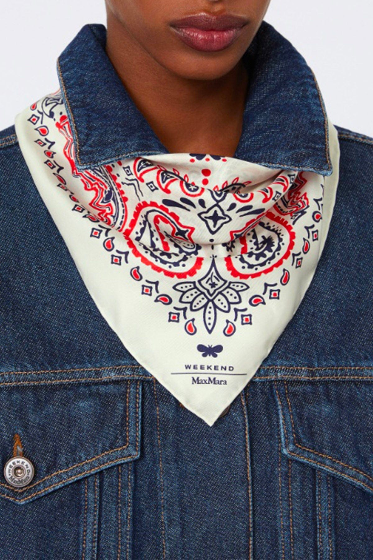 MAXMARA&#39;S BRANDS FOULARD-SCIARPA-NASTRO  Foulard in seta Weekend Max Mara Siam