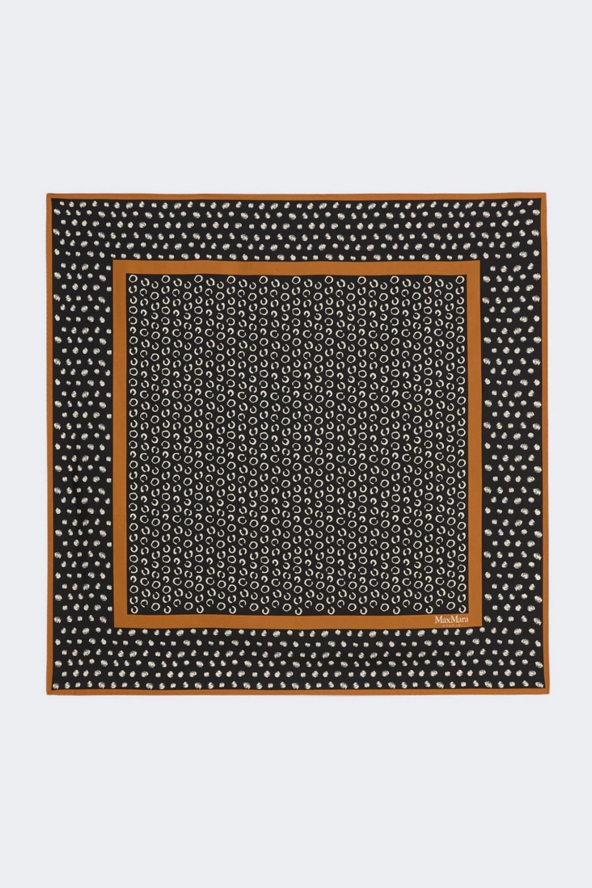 MAXMARA'S BRANDS FOULARD-SCIARPA-NASTRO  POIS NERO / UNICA Foulard in seta donna Max Mara Studio Mstaquila