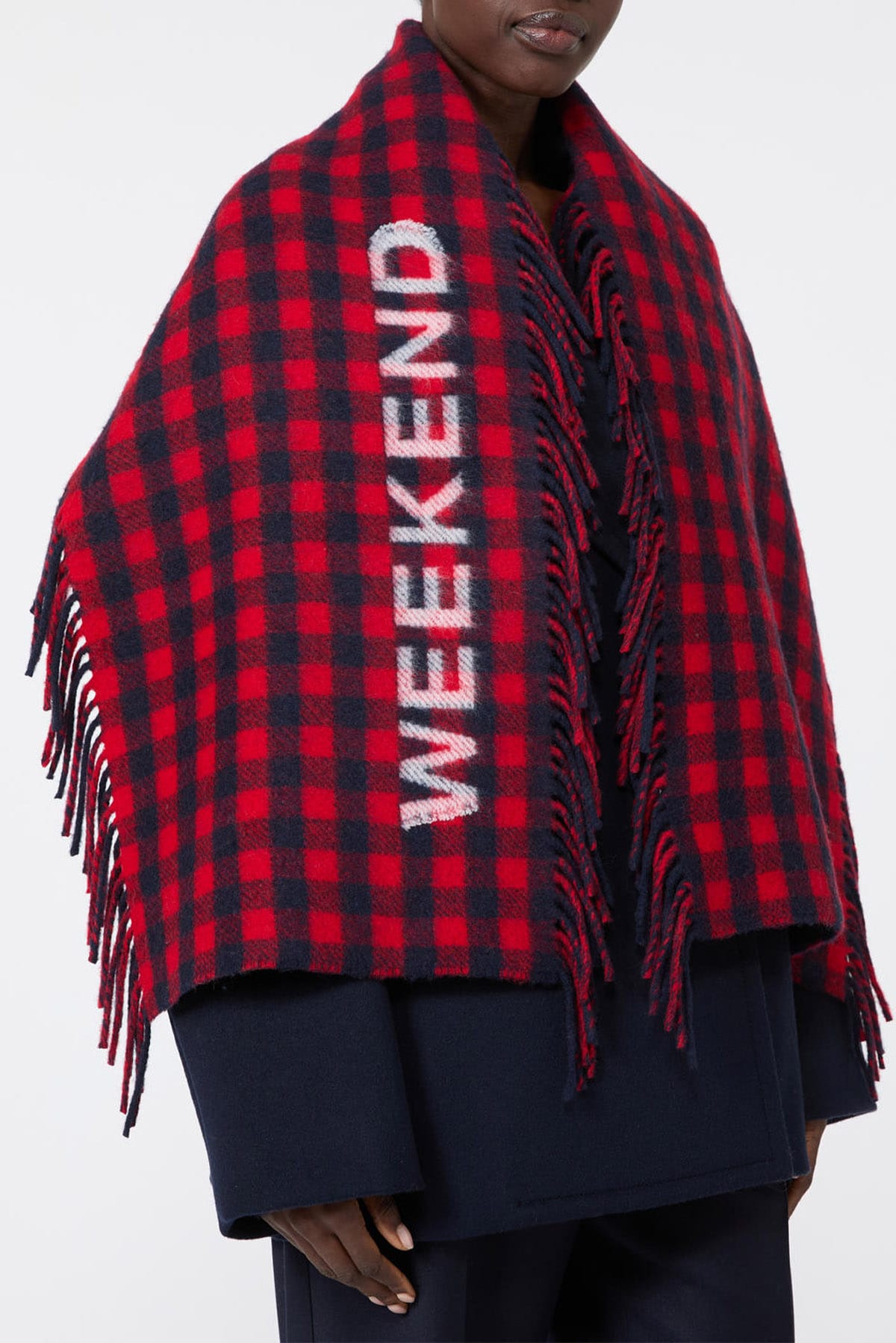 MAXMARA'S BRANDS FOULARD-SCIARPA-NASTRO  Stola in filato di lana disegno geometrico Max Mara Weekend Wkafilovia