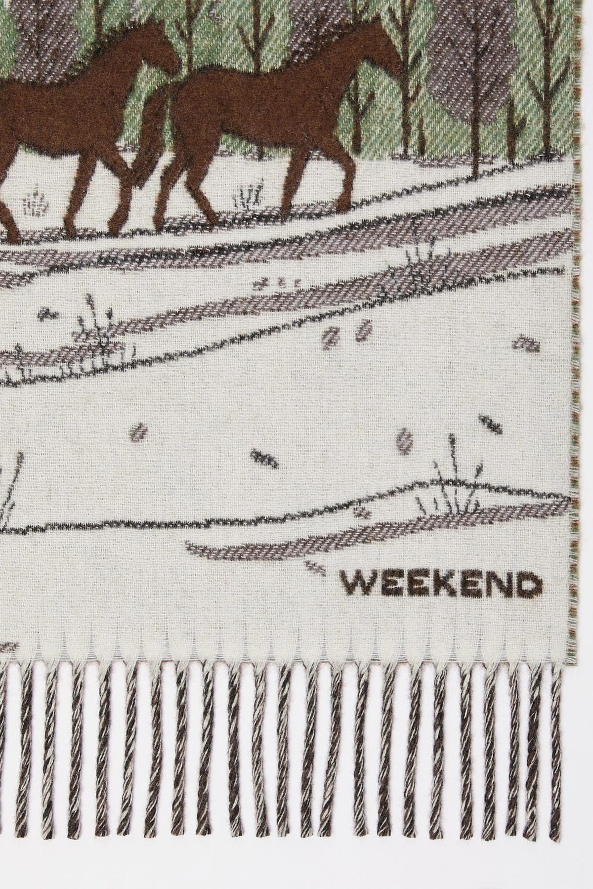 MAXMARA'S BRANDS FOULARD-SCIARPA-NASTRO  Stola in lana ricamata Max Mara Weekend Wkabaffo