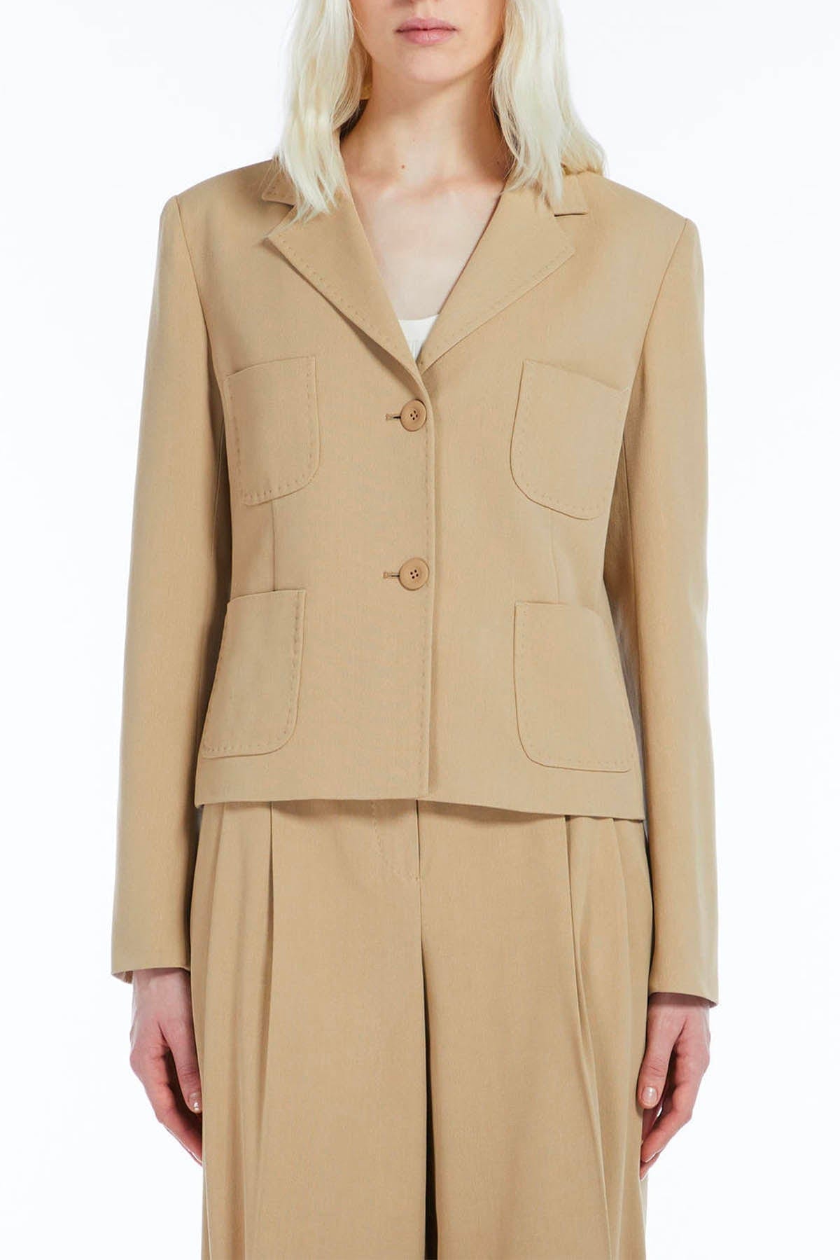 MAXMARA'S BRANDS GIACCA  BEIGE COLONIALE / 34 Giacca Blazer Donna Max Mara Studio Cacao