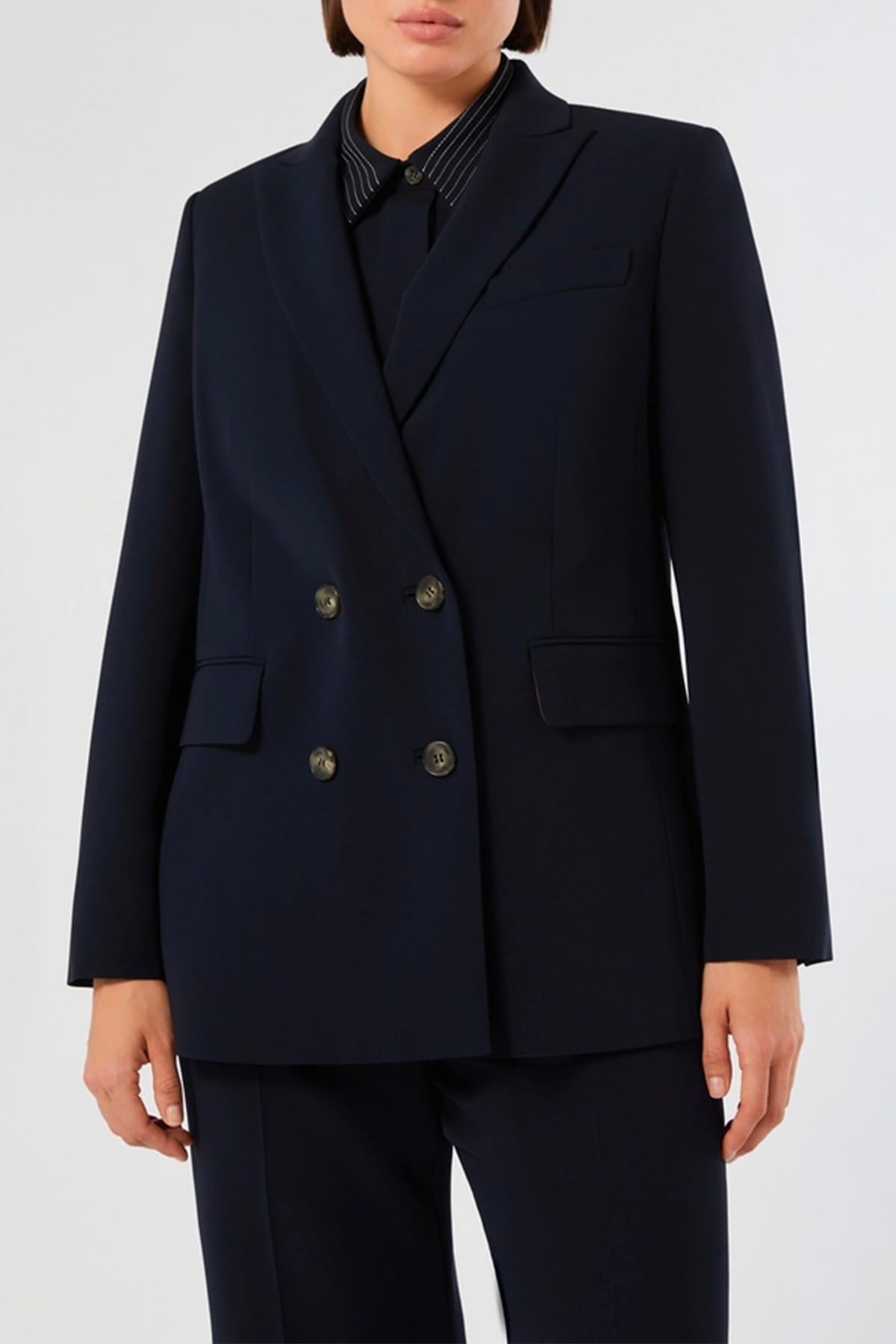 MAXMARA'S BRANDS GIACCA  Blazer donna blu notte Marina Rinaldi Mrnbermuda