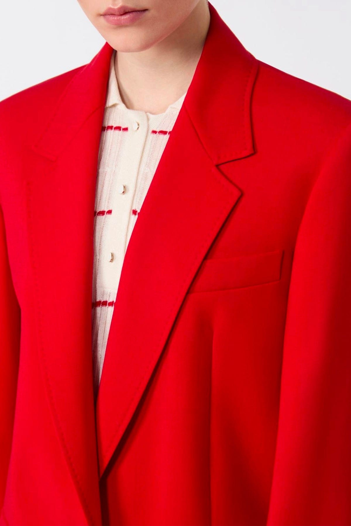 MAXMARA'S BRANDS GIACCA  ROSSO / 34 Blazer Giacca rossa over Max Mara Studio Mstbalco
