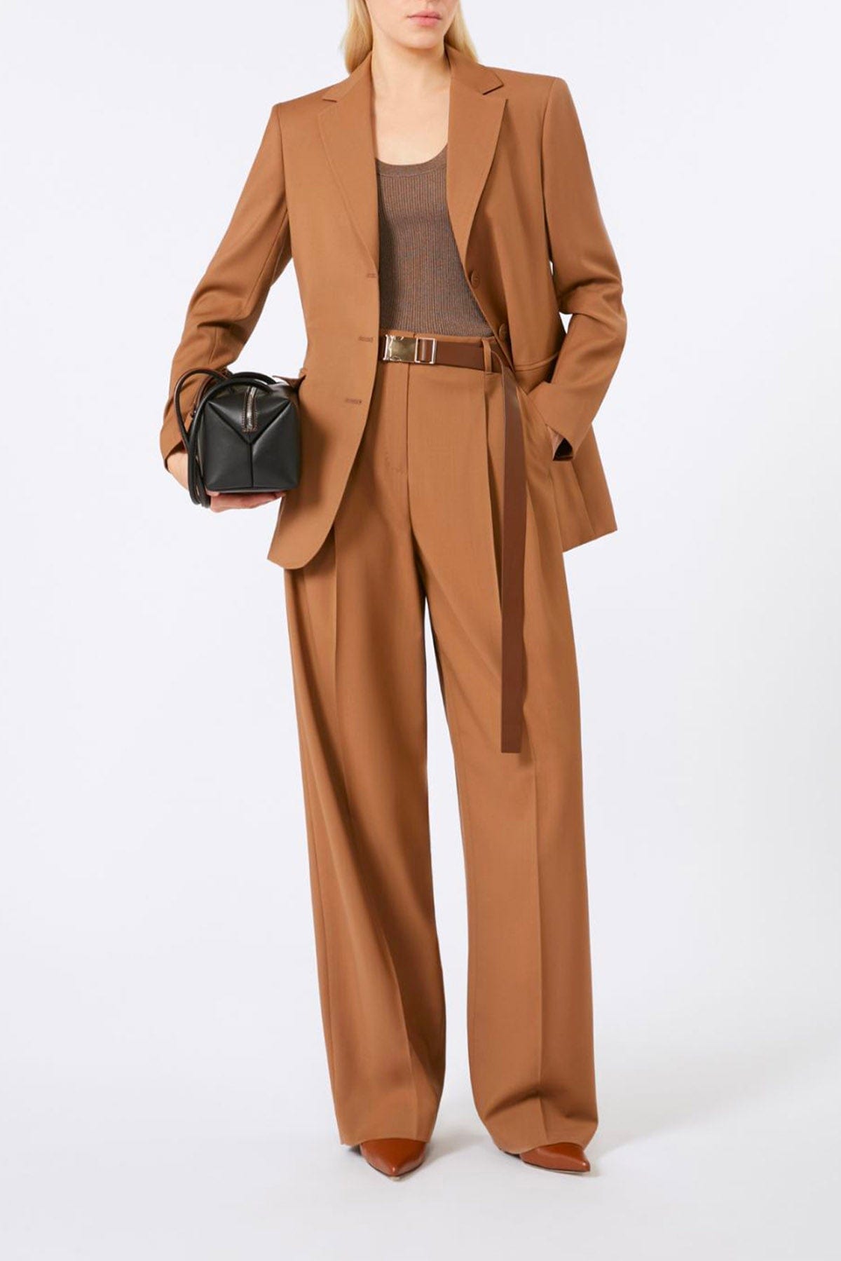 MAXMARA'S BRANDS GIACCA  MARRONE VISONE / 34 Blazer in lana donna Studio Max Mara Nice