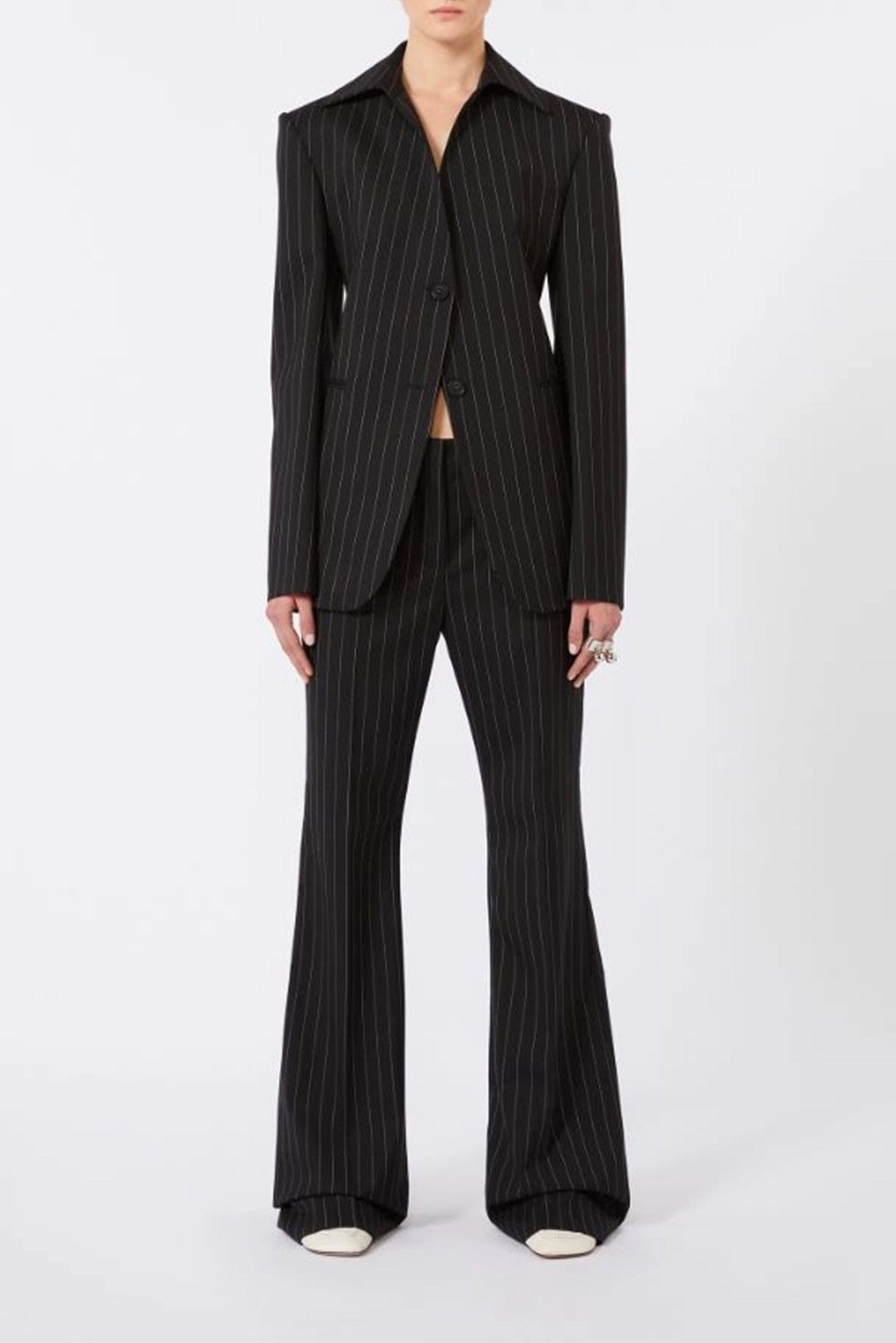 MAXMARA'S BRANDS GIACCA  Blazer nero gessato donna Sportmax Spxrive