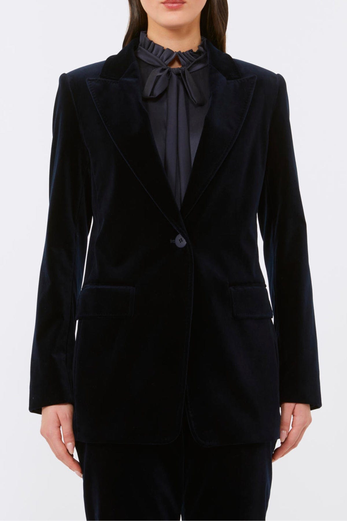 MAXMARA'S BRANDS GIACCA  BLU / 34 Giacca blu in cotone donna Max Mara Studio Quadro