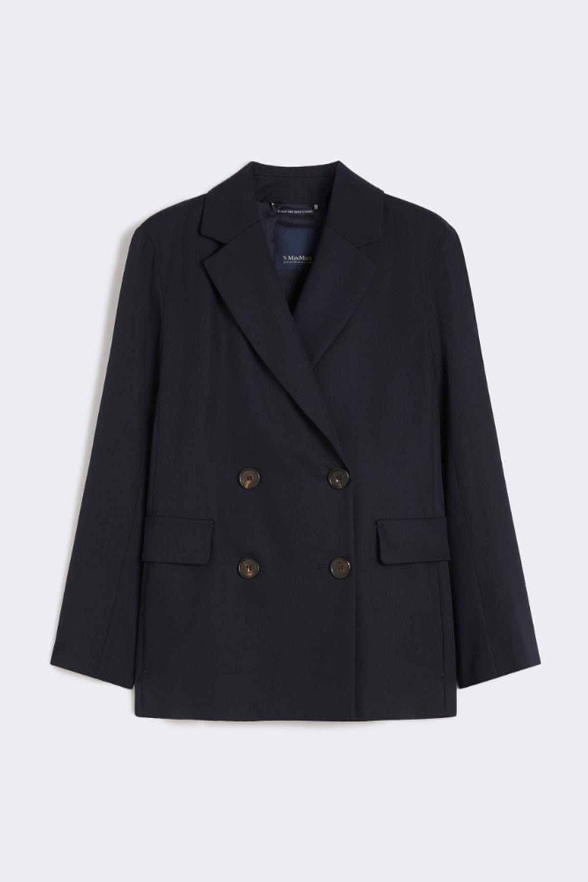 MAXMARA'S BRANDS GIACCA  BLU / 34 Giacca doppiopetto in lana 'S Max Mara Ester