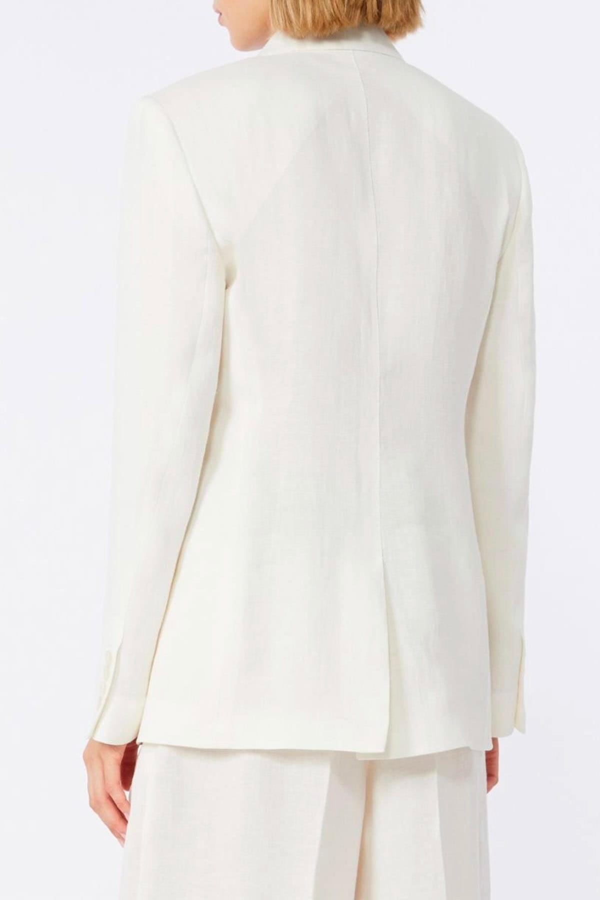 MAXMARA'S BRANDS GIACCA  Giacca donna bianca in lino Max Mara Studio Mstbello