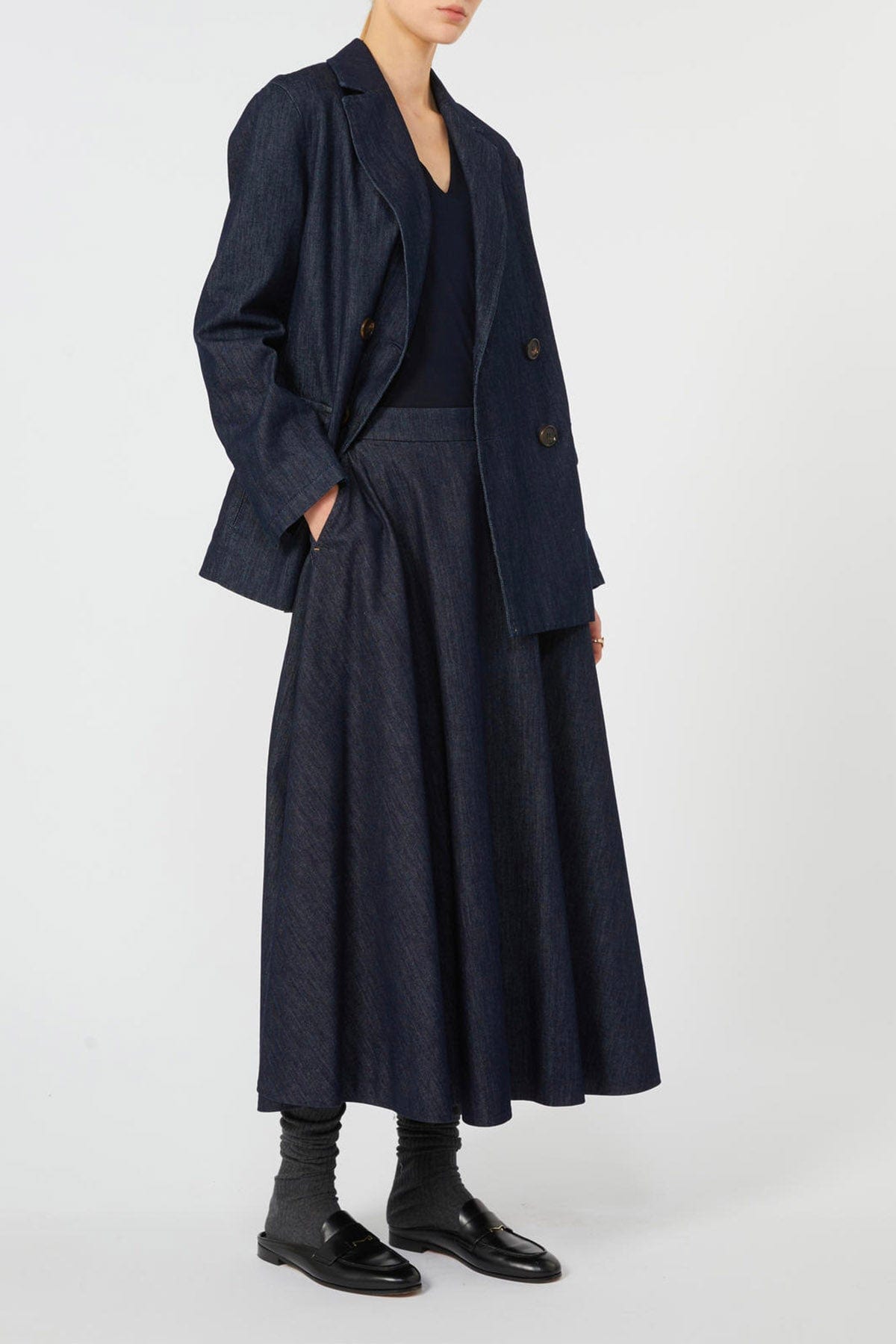 MAXMARA'S BRANDS GIACCA  BLU / 34 Giacca doppiopetto in denim donna 'S Max Mara Sara