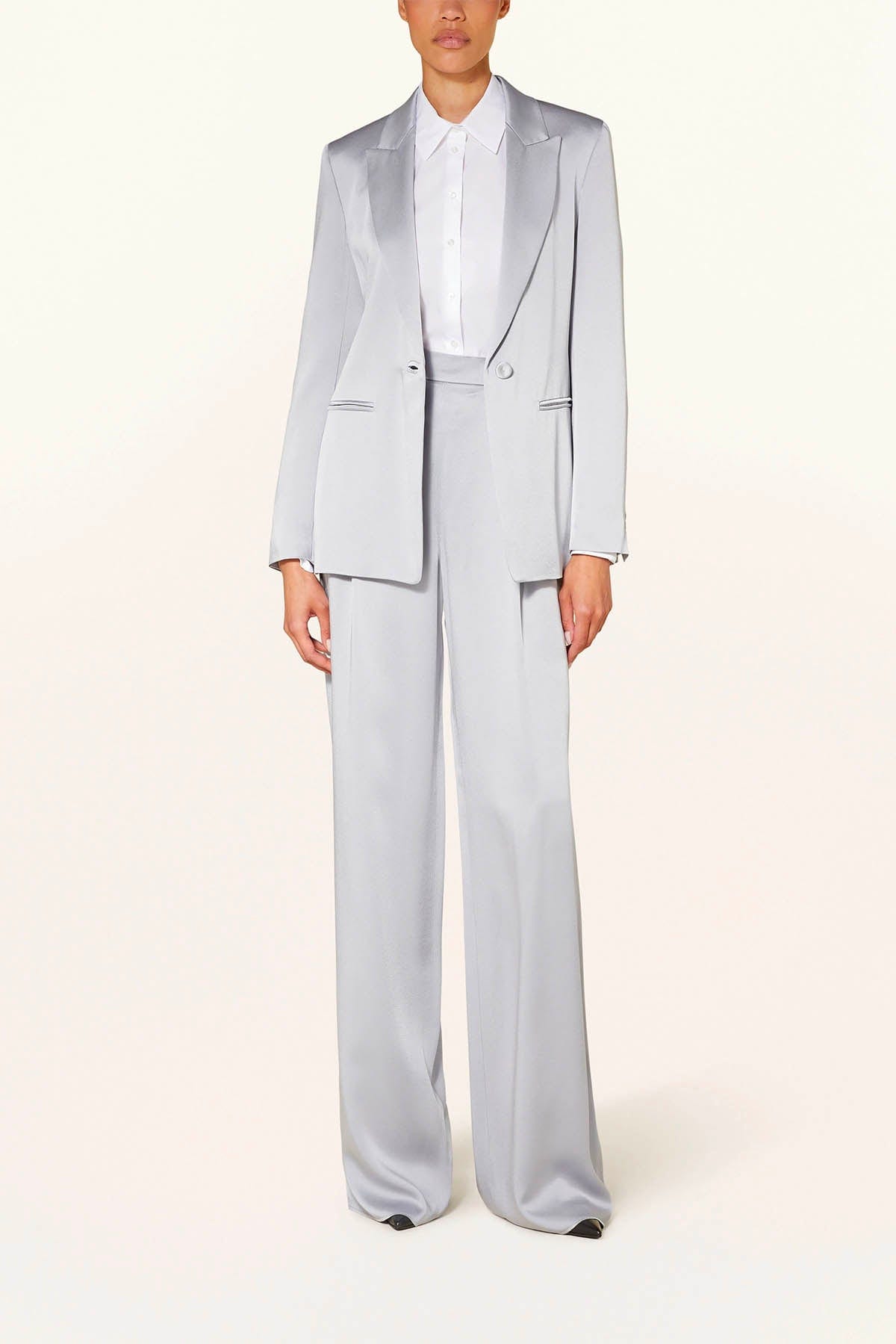 MAXMARA'S BRANDS GIACCA  GRIGIO PLATINO / 34 Giacca Elegante Doppiopetto Donna Max Mara Studio Ebert