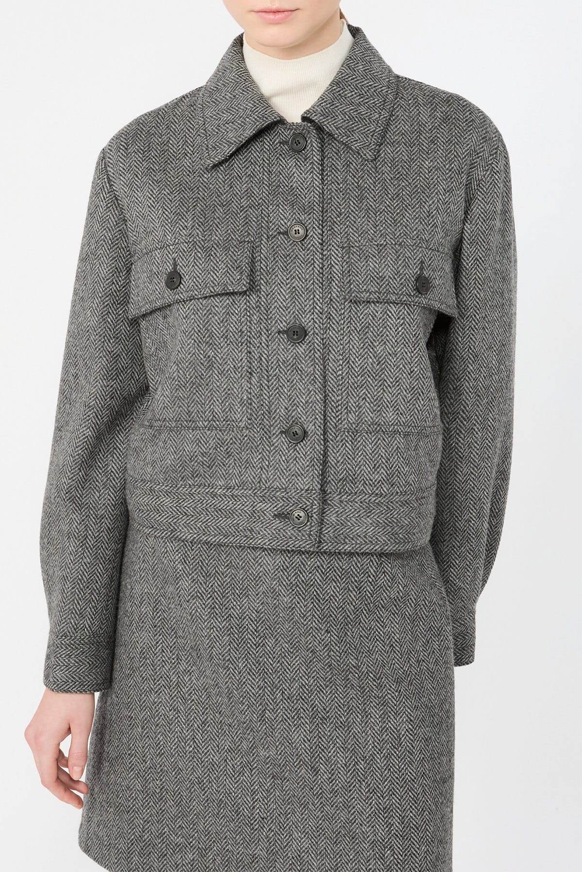 MAXMARA'S BRANDS GIACCA  CHEVRON GRIGIO / 34 Giacca fantasia chevron donna Max Mara Weekend Wkdginnasta