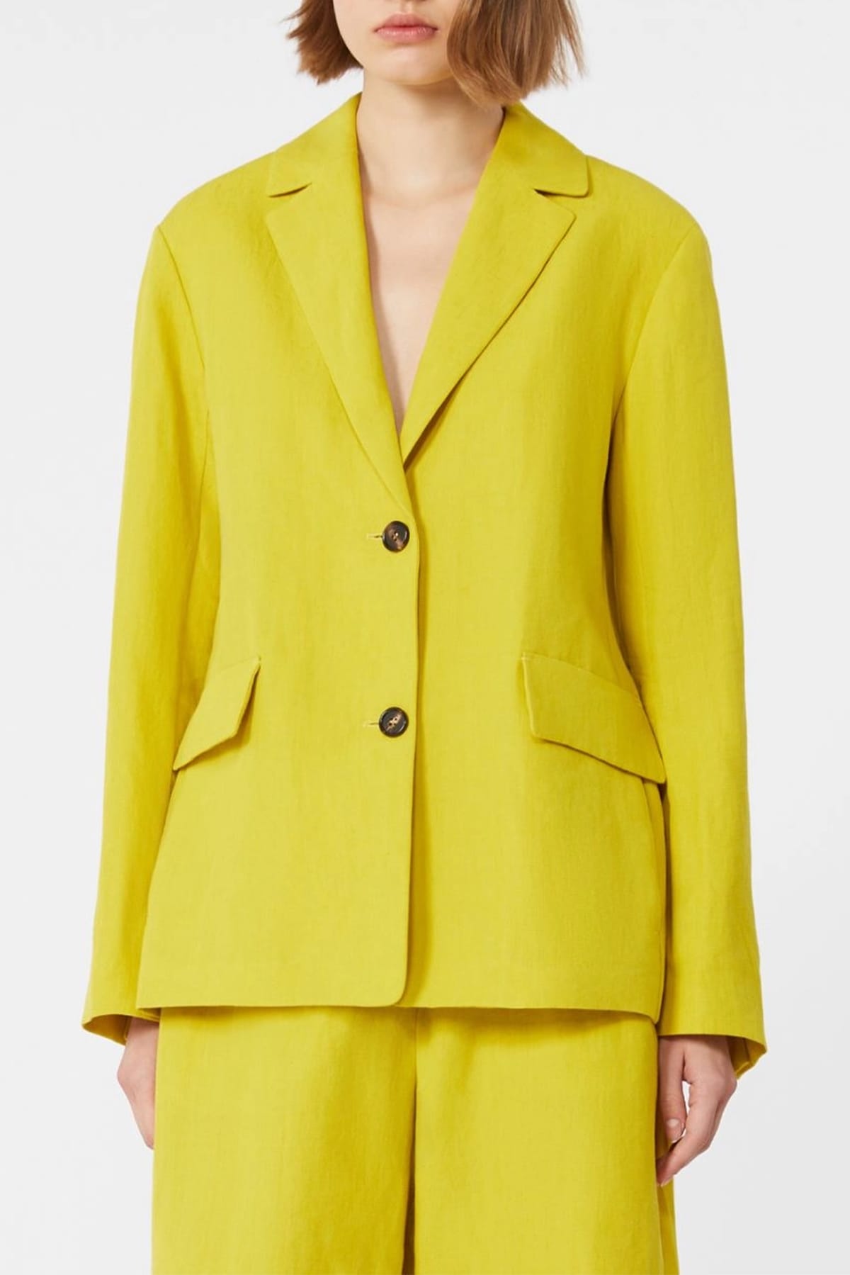 MAXMARA'S BRANDS GIACCA  Giacca gialla in lino donna 'S Max Mara Smmalberta