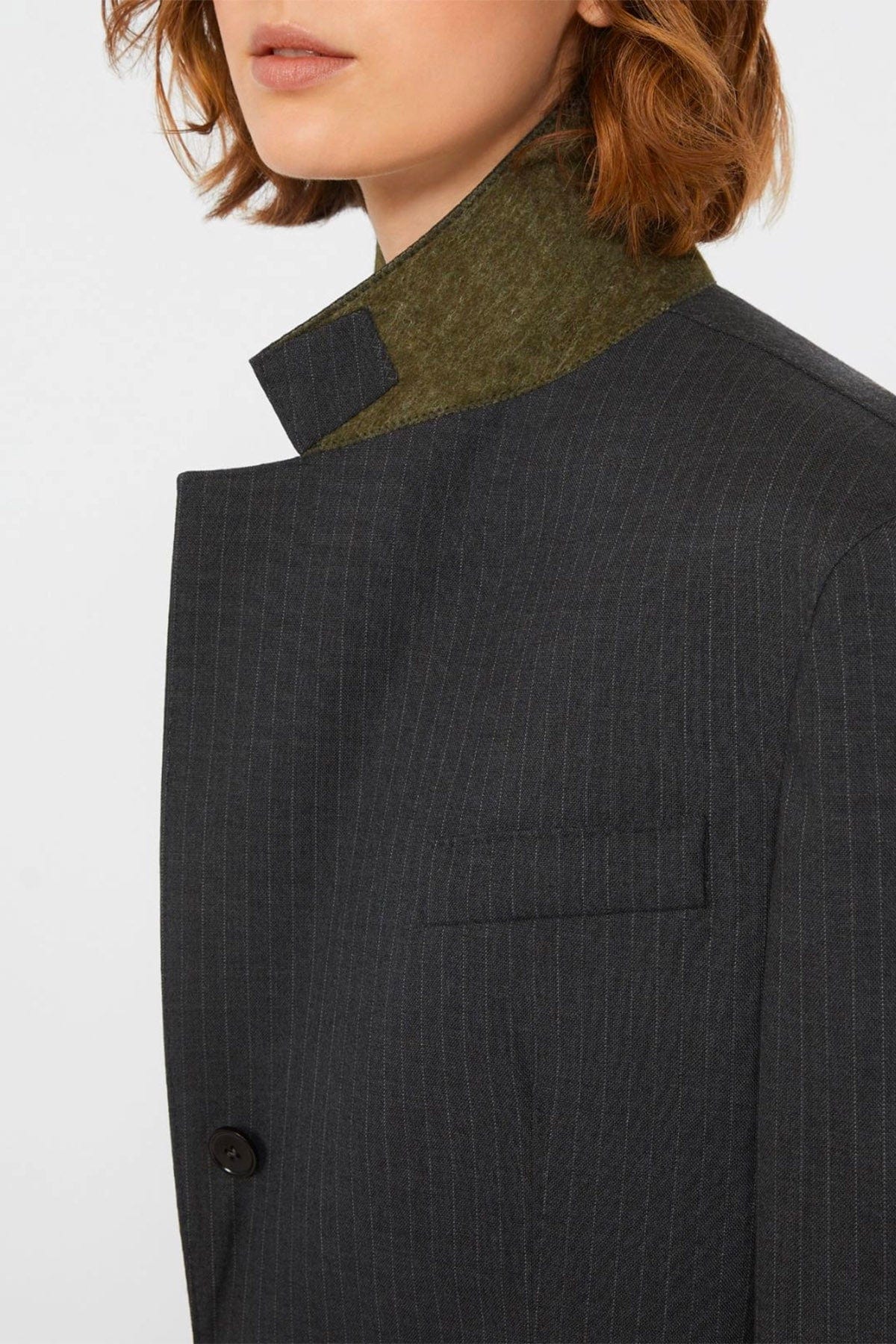 MAXMARA&#39;S BRANDS GIACCA  Giacca grigia gessata donna Max Mara Weekend Edmea