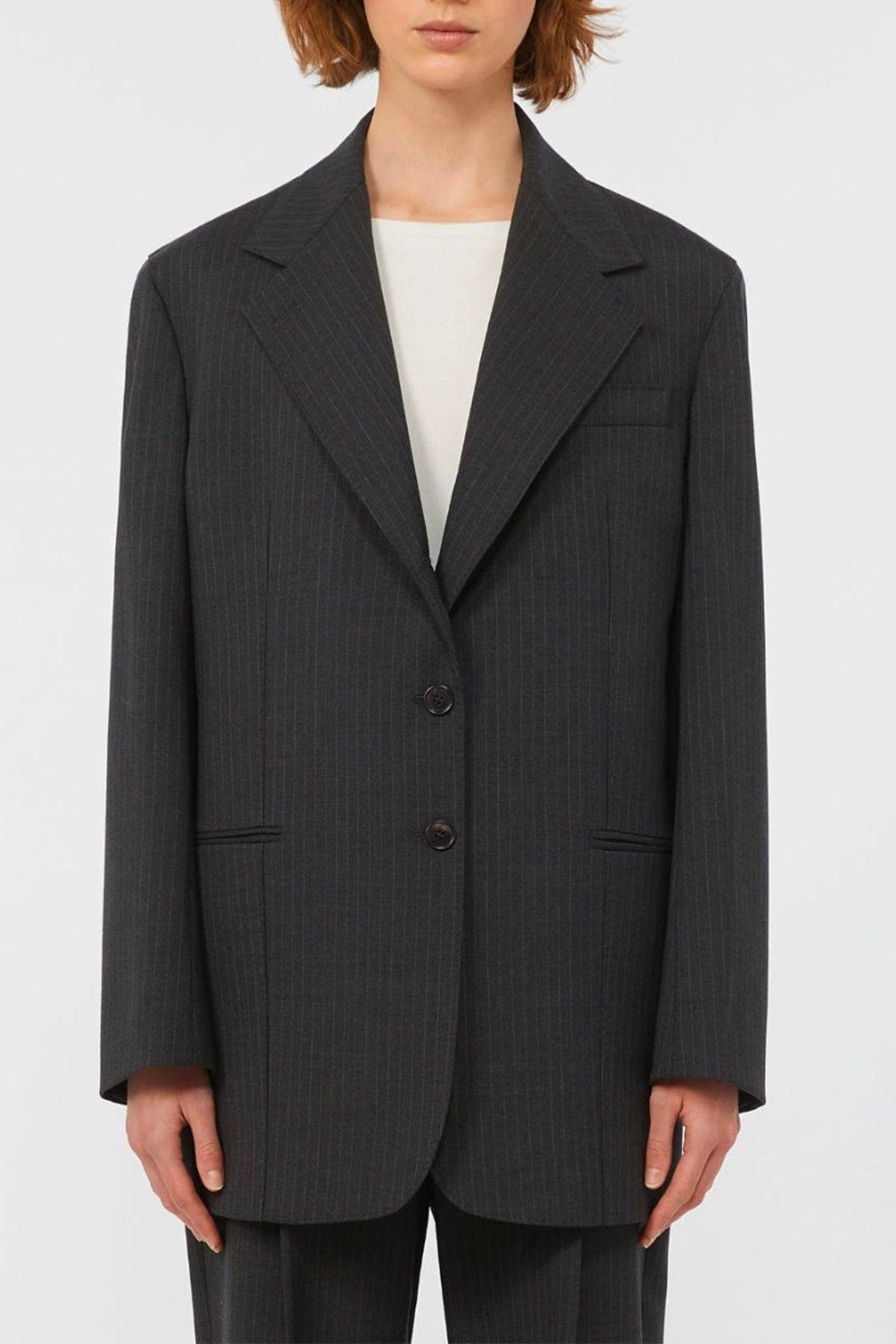 MAXMARA&#39;S BRANDS GIACCA  Giacca grigia gessata donna Max Mara Weekend Edmea