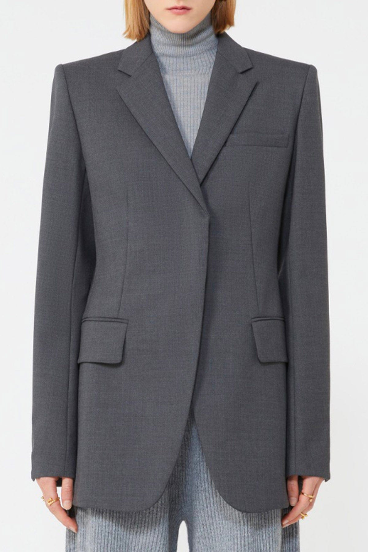 MAXMARA'S BRANDS GIACCA  GRIGIO ANTRACITE / 34 Giacca in lana donna grigio antracite Sportmax