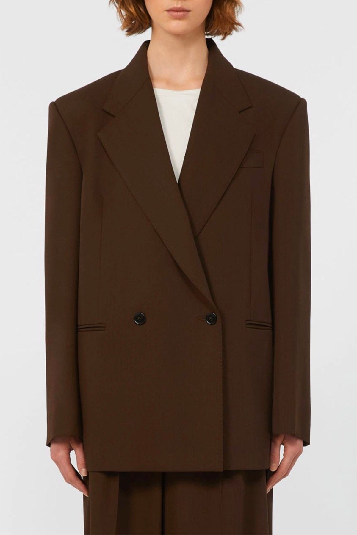 MAXMARA&#39;S BRANDS GIACCA  Giacca in lana over donna Max Mara Weekend Ginseng