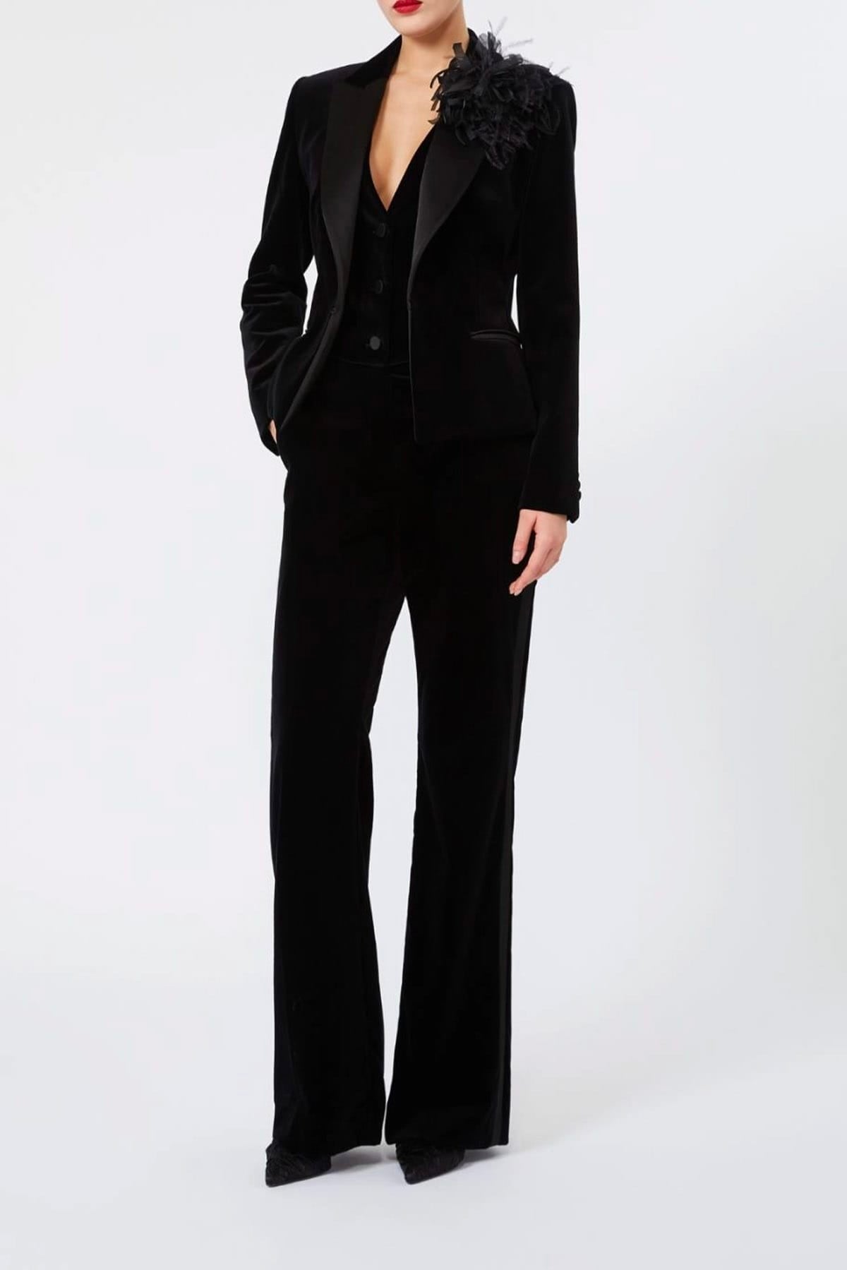 MAXMARA'S BRANDS GIACCA  Giacca in velluto nero donna Max Mara Studio Msefilante