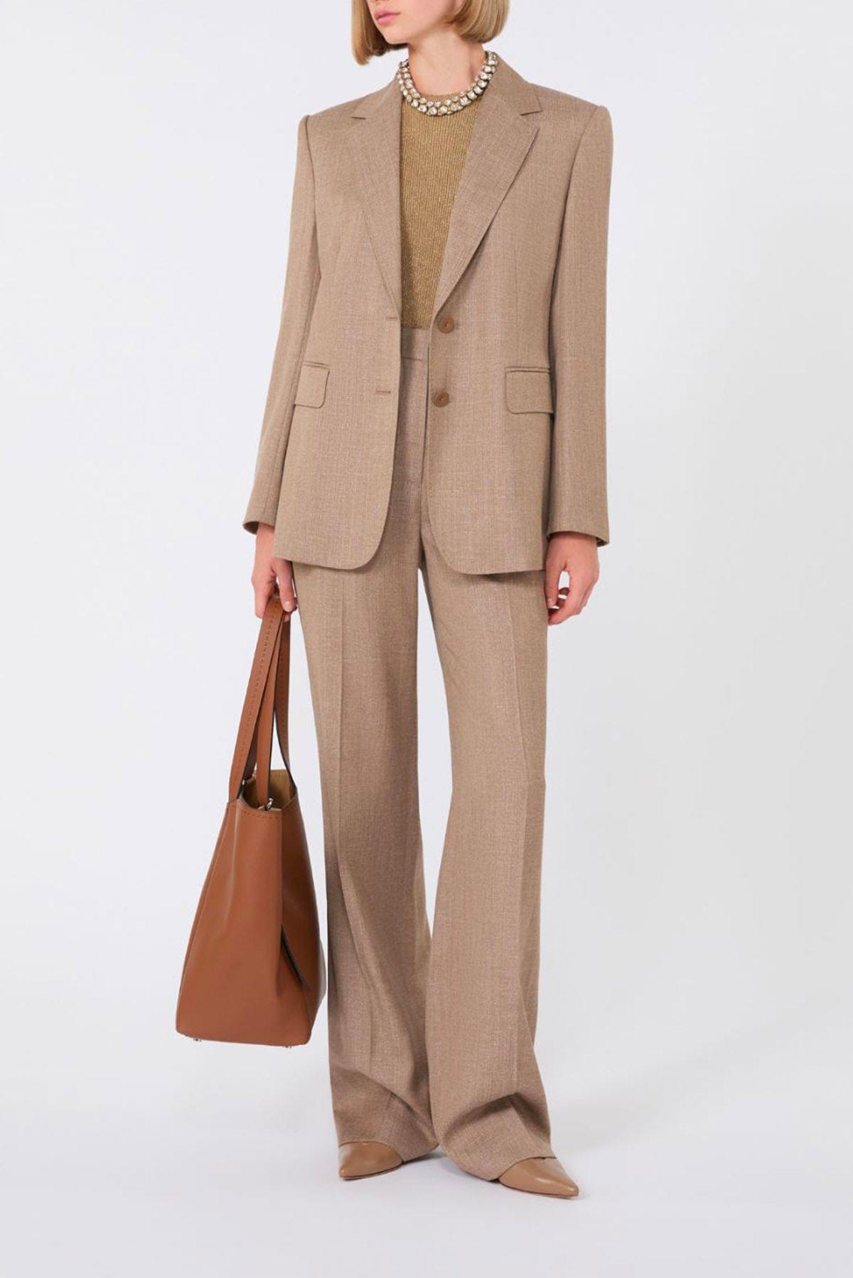 MAXMARA&#39;S BRANDS GIACCA  Giacca marrone visone donna Studio Max Mara Hodeida