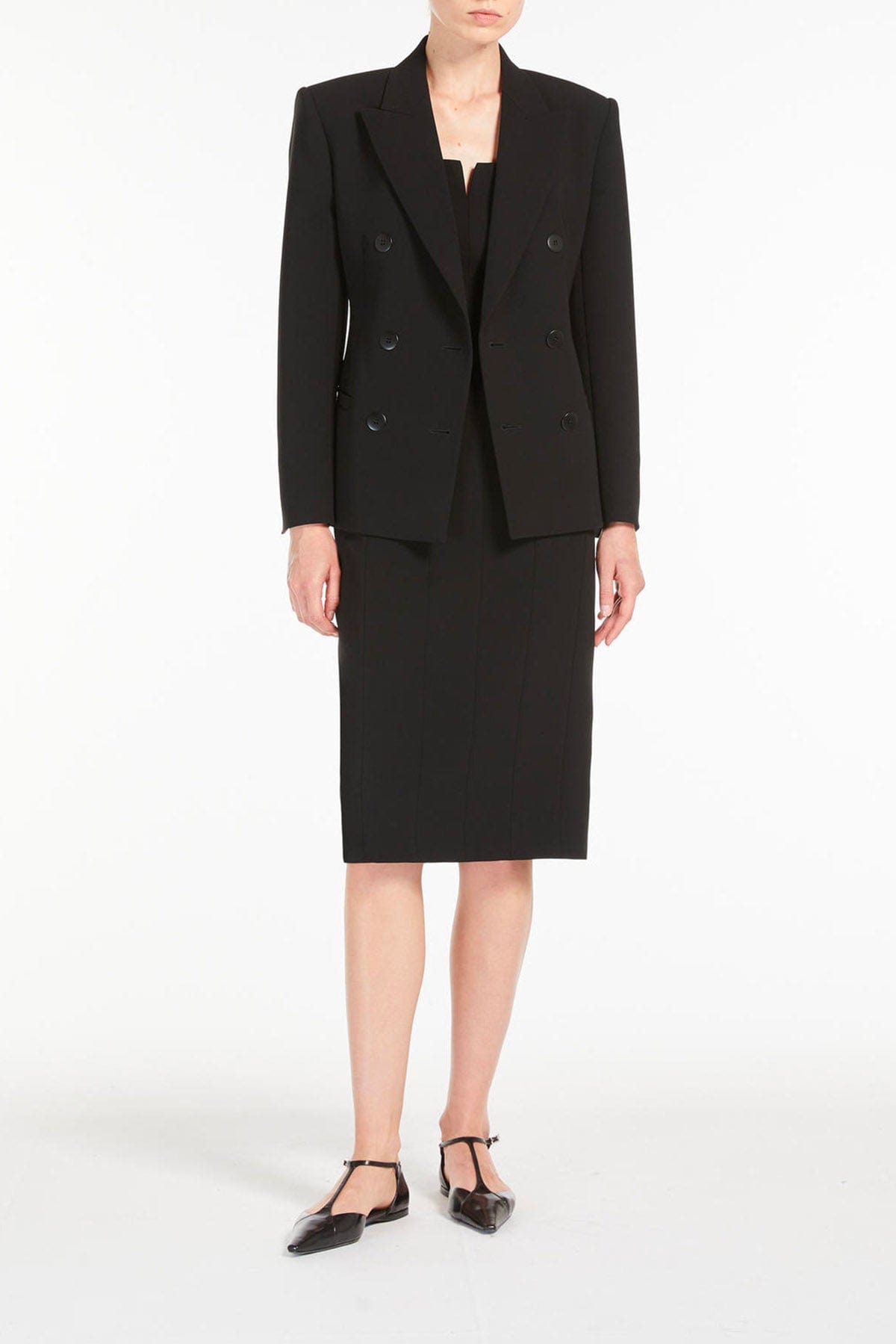 MAXMARA&#39;S BRANDS GIACCA  Giacca Nera Doppiopetto Max Mara Studio Key