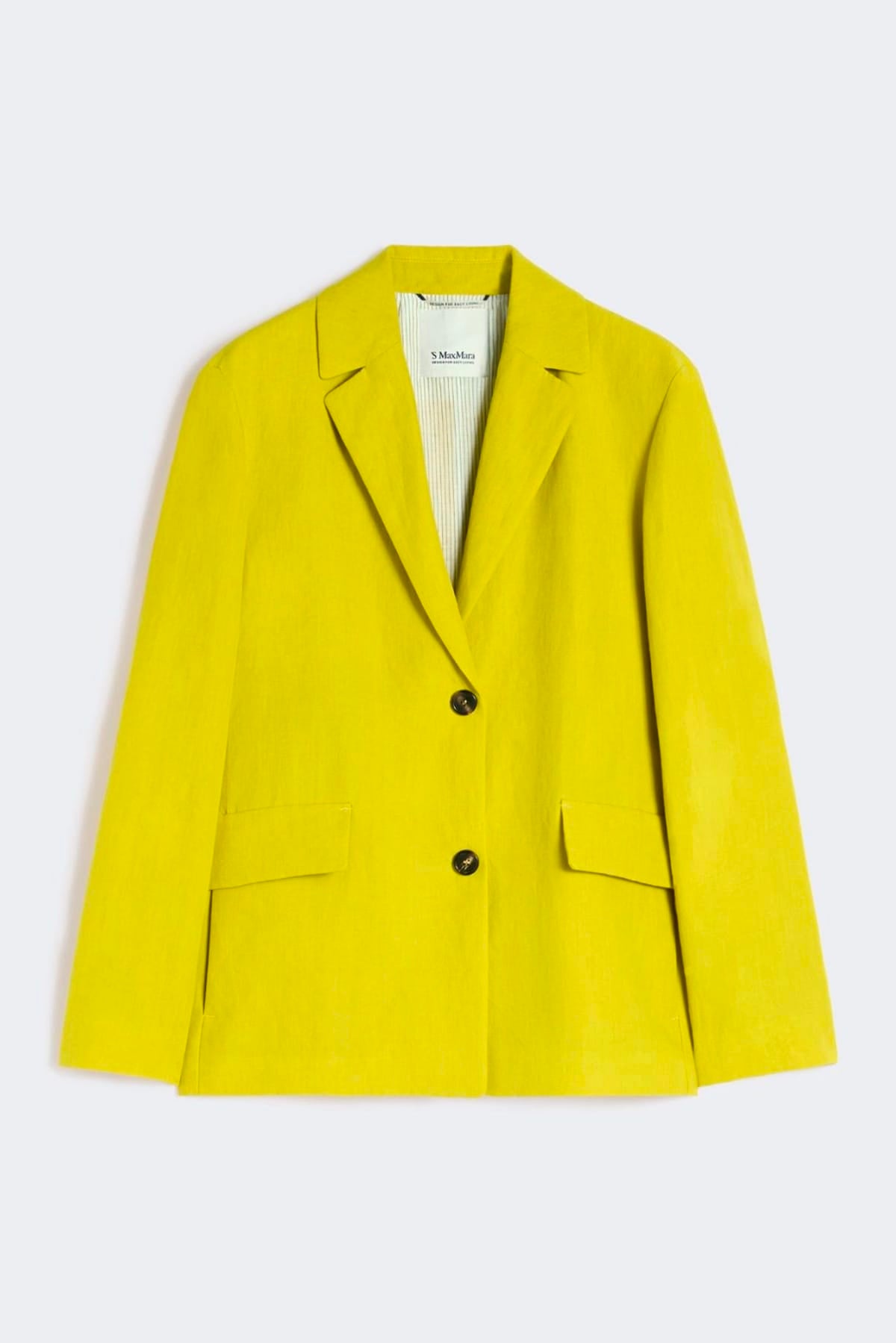 MAXMARA'S BRANDS GIACCA  GIALLO LIMONE / 34 Giacca gialla in lino donna 'S Max Mara Smmalberta