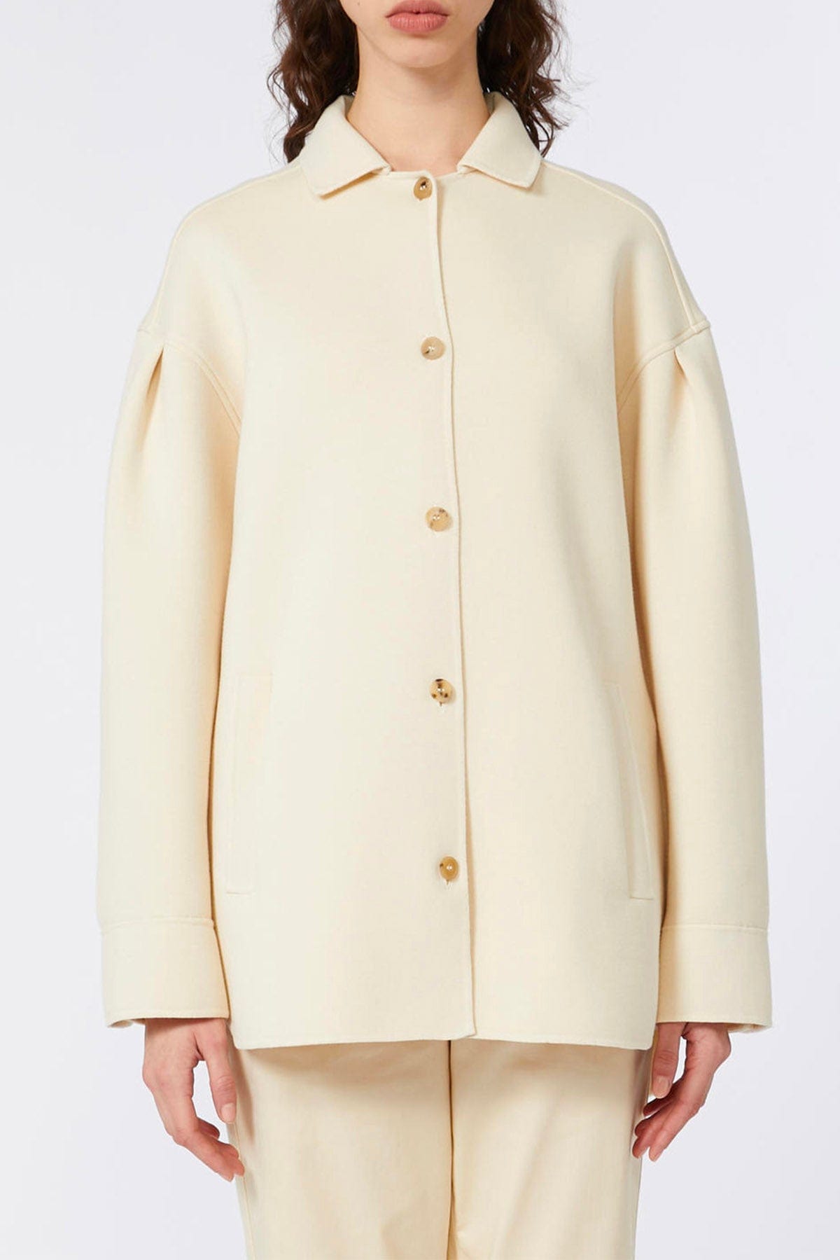 MAXMARA'S BRANDS GIACCA IN JERSEY  BIANCO BURRO / XXS Giacca in Jersey bianca donna Max Mara MM