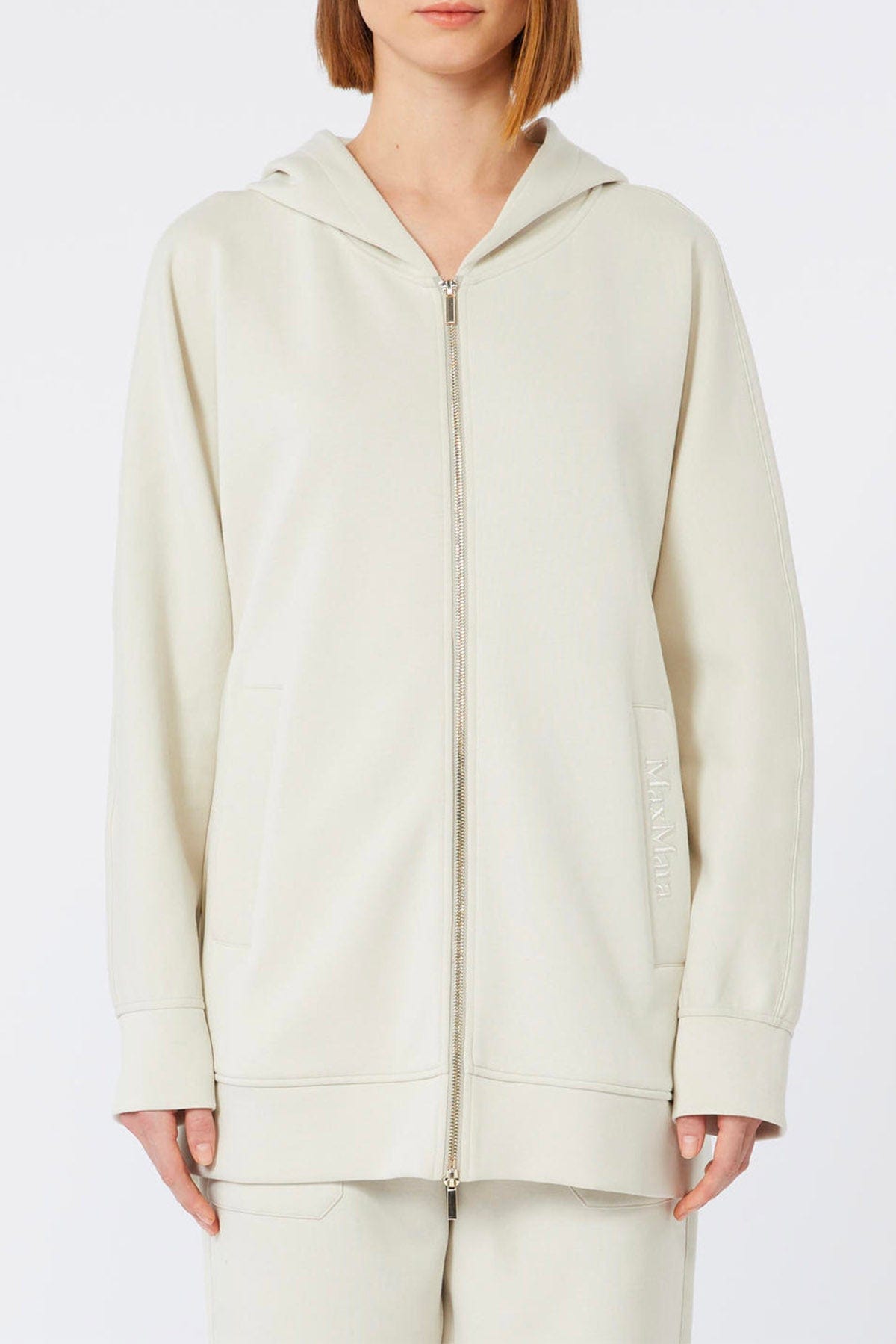 MAXMARA&#39;S BRANDS GIACCA IN JERSEY  BIANCO / XXS Felpa bianca donna &#39;S Max Mara Verbano