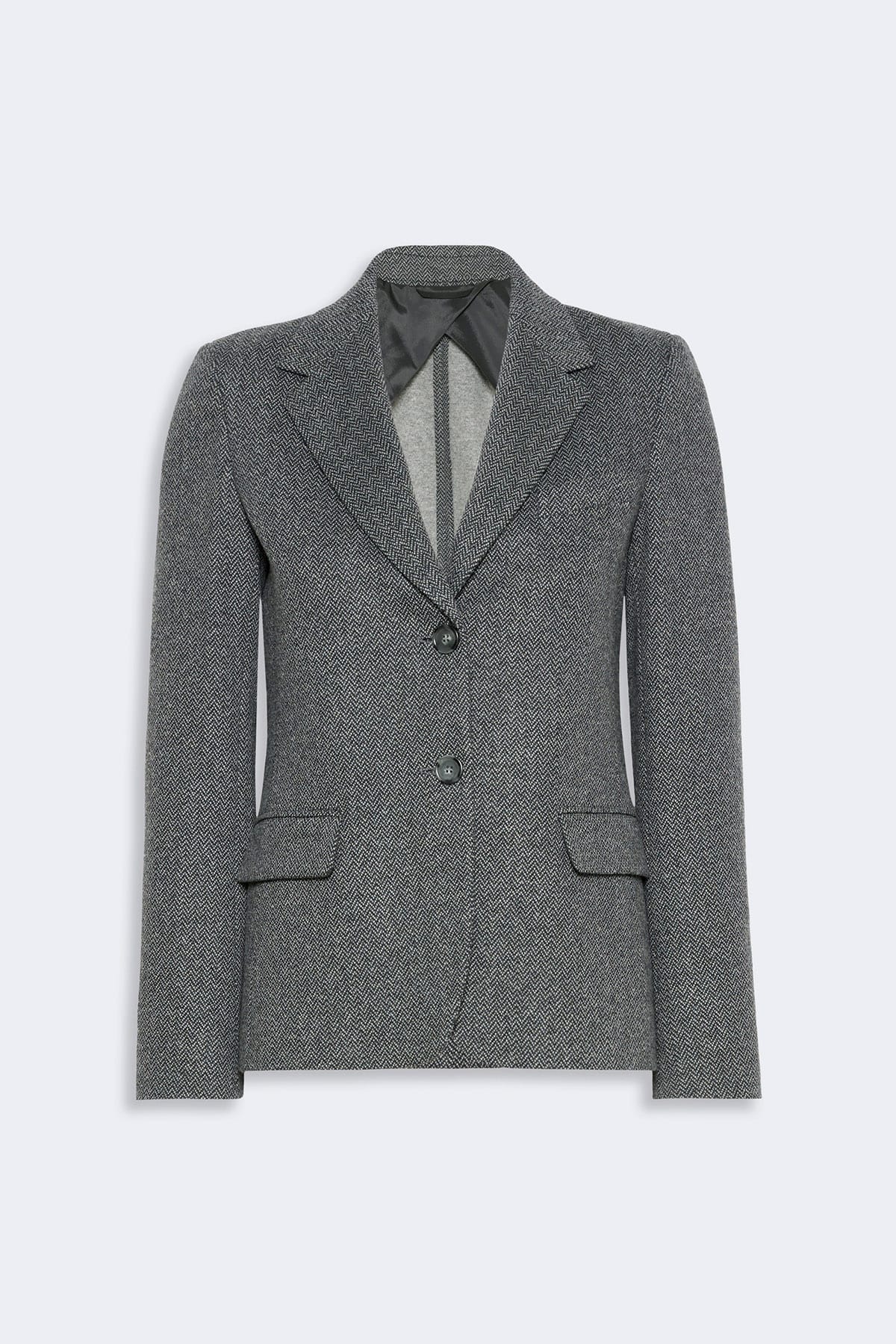 MAXMARA'S BRANDS GIACCA IN JERSEY  CHEVRON GRIGIO / XXS Blazer chevron donna Max Mara Weekend Wkdferoce